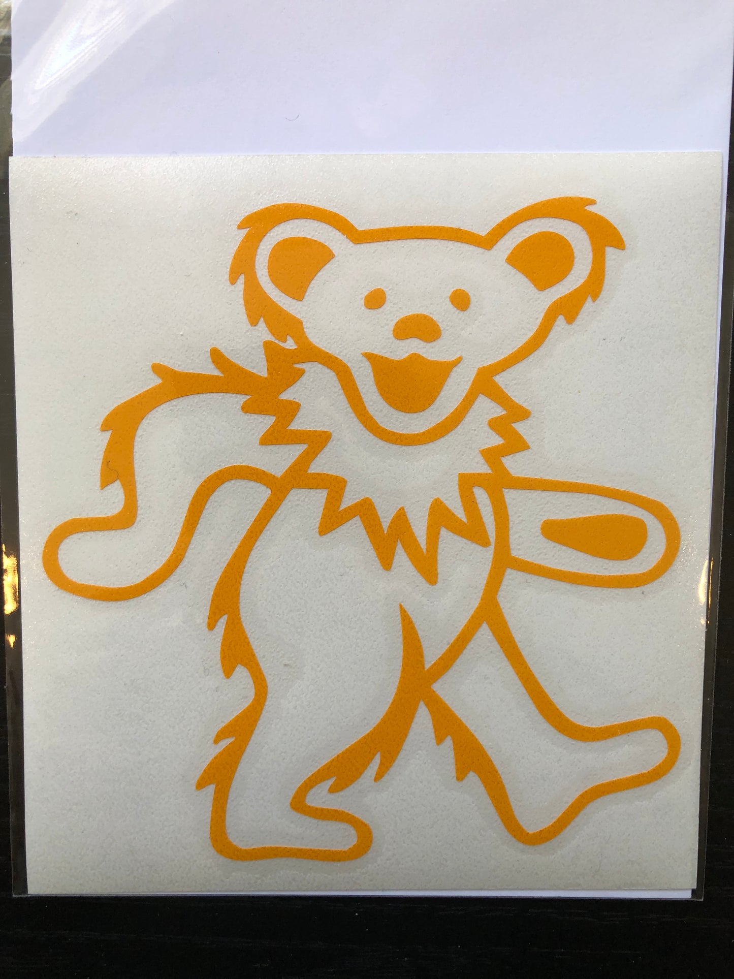 Grateful Dead Dancing Bear Sticker (Yellow)