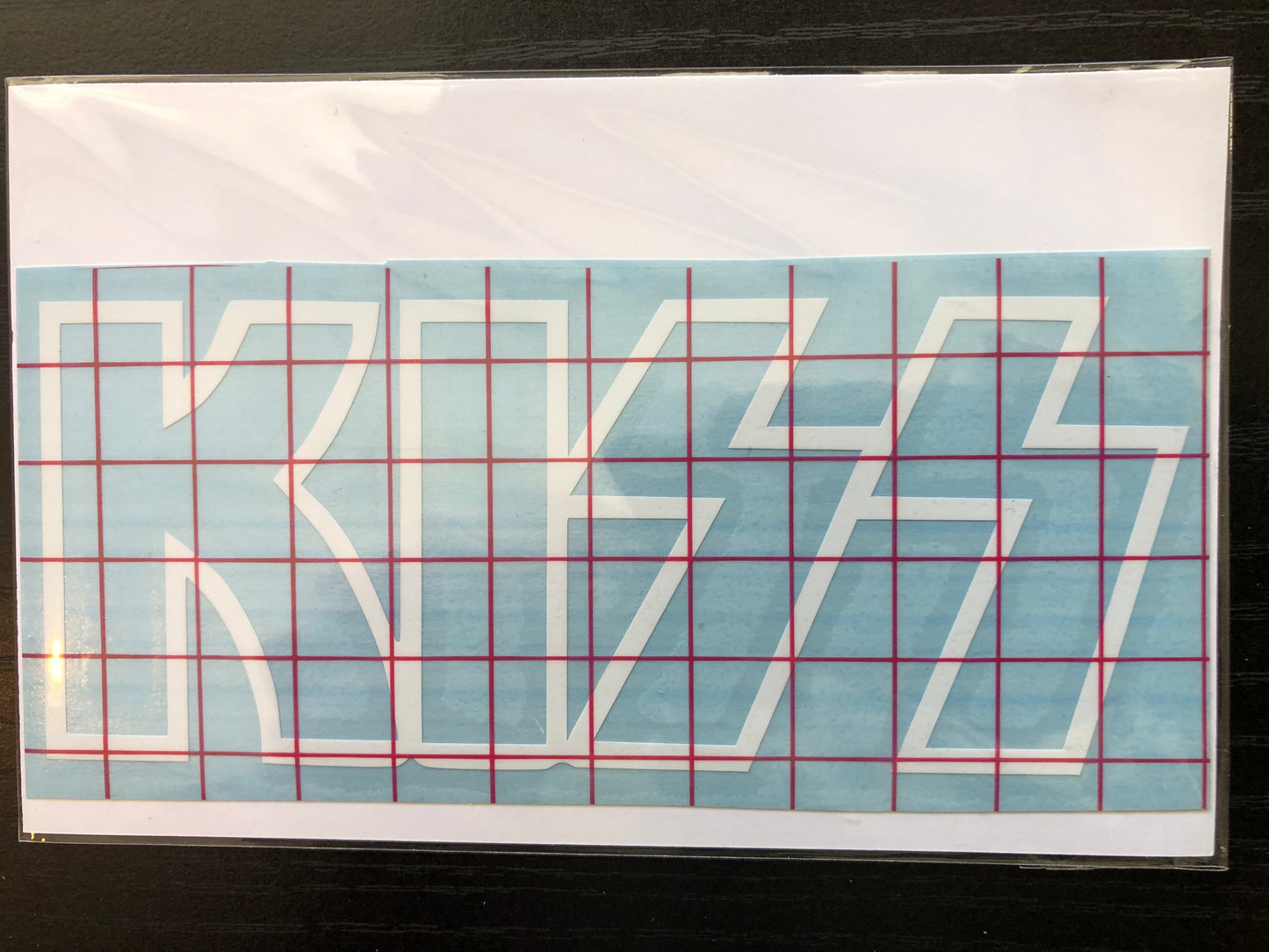 Kiss Sticker - White Outline