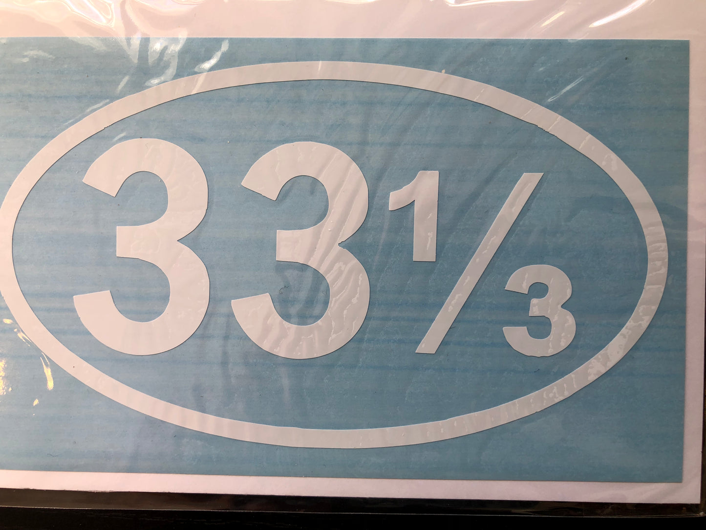 33 1/3 RPM Oval Sticker