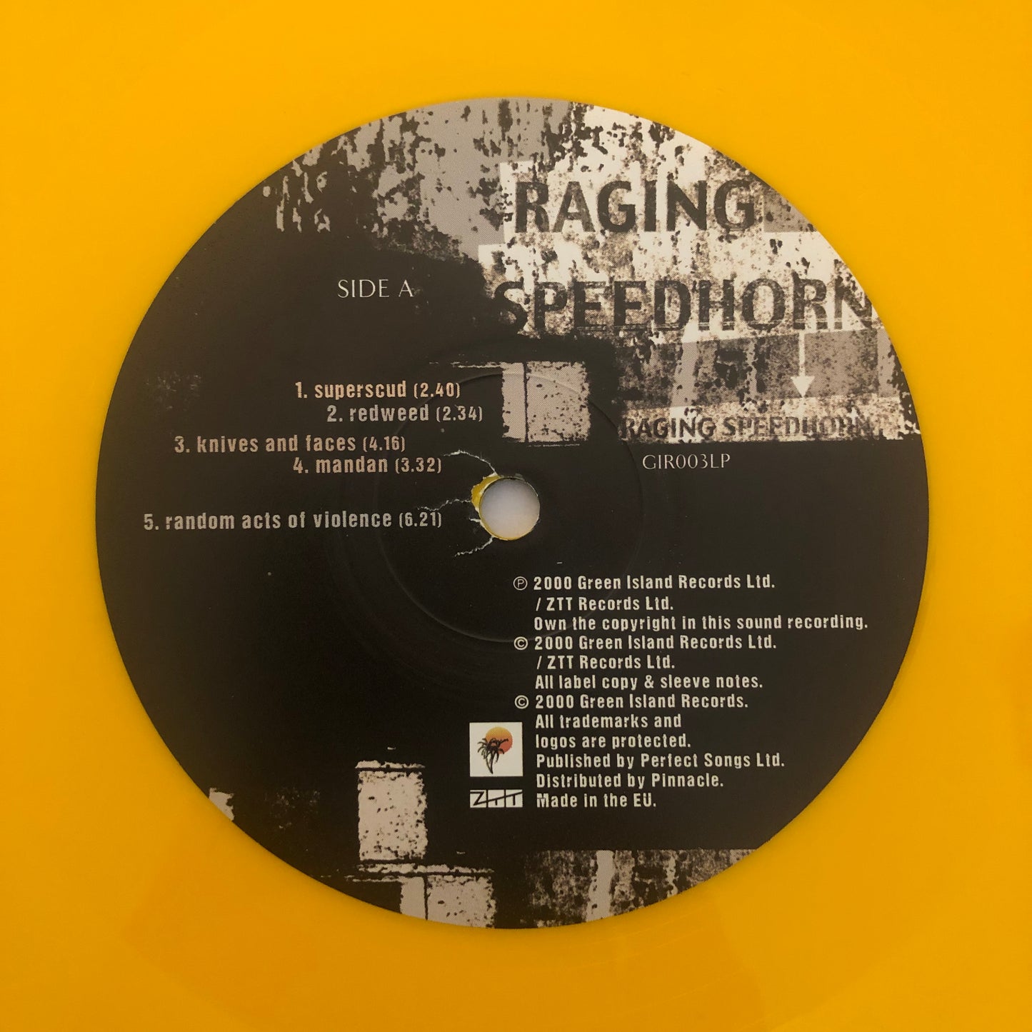 Raging Speedhorn, "Raging Speedhorn" (Orange + SIgned) [Used]