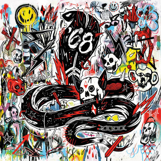 '68, "Yes, And..." (Black Ice with White Splatter)