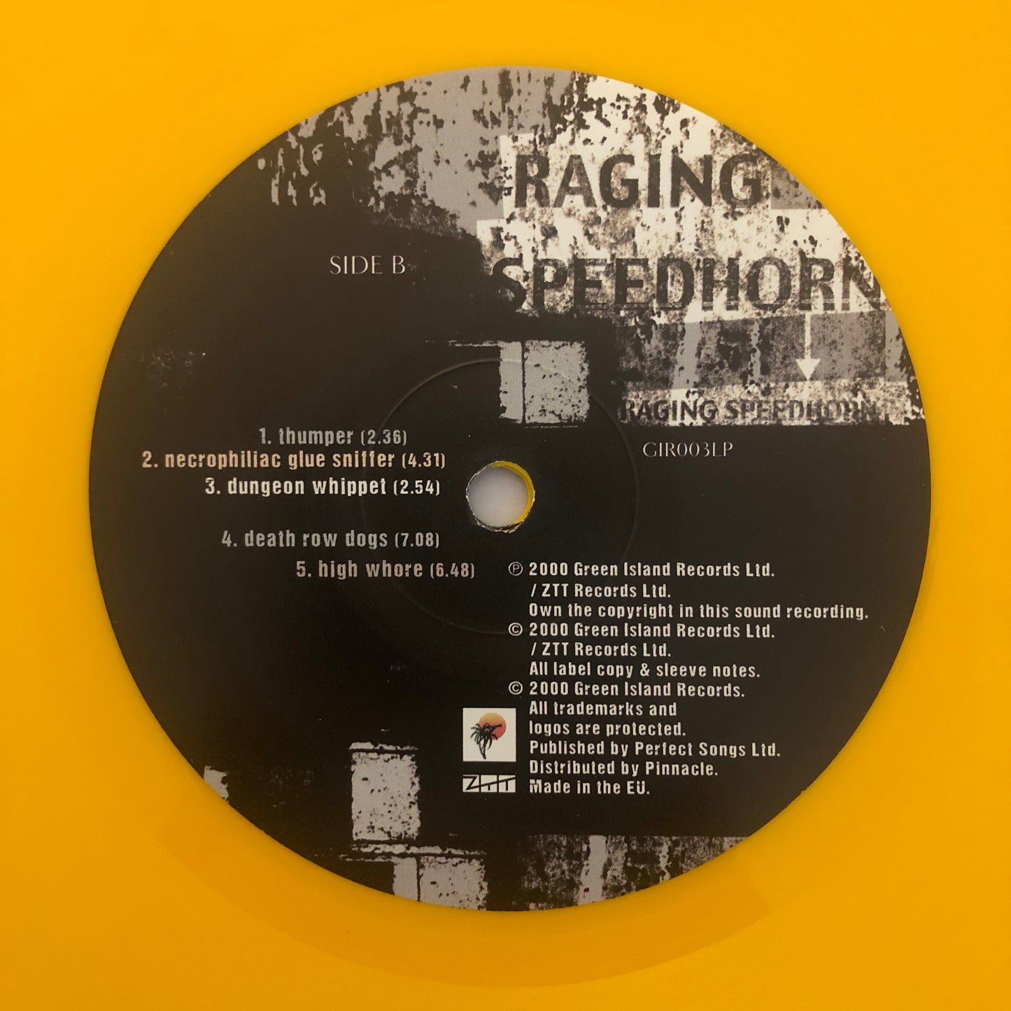 Raging Speedhorn, "Raging Speedhorn" (Orange + SIgned) [Used]