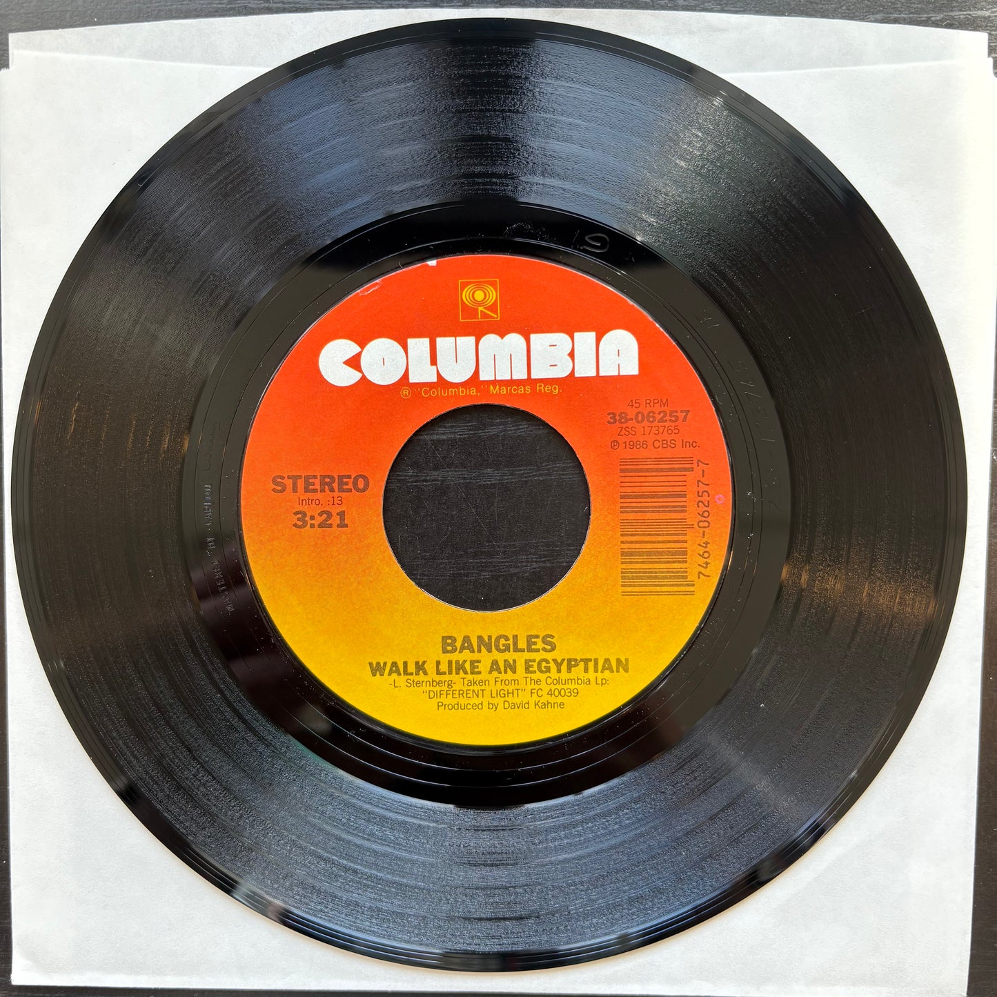 Bangles, "Walk Like an Egyptian" (7") [VG+ Used]