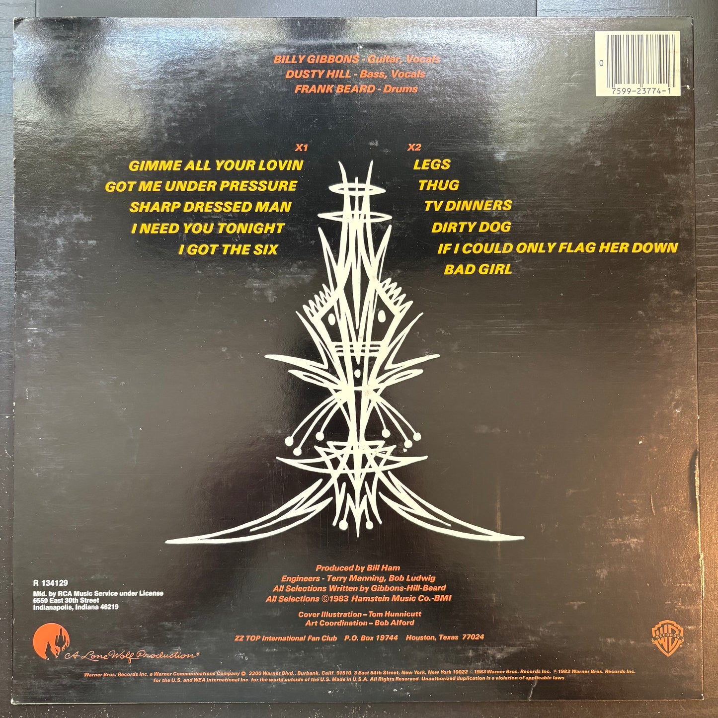 ZZ Top, "Eliminator" (LP) [VG Used]