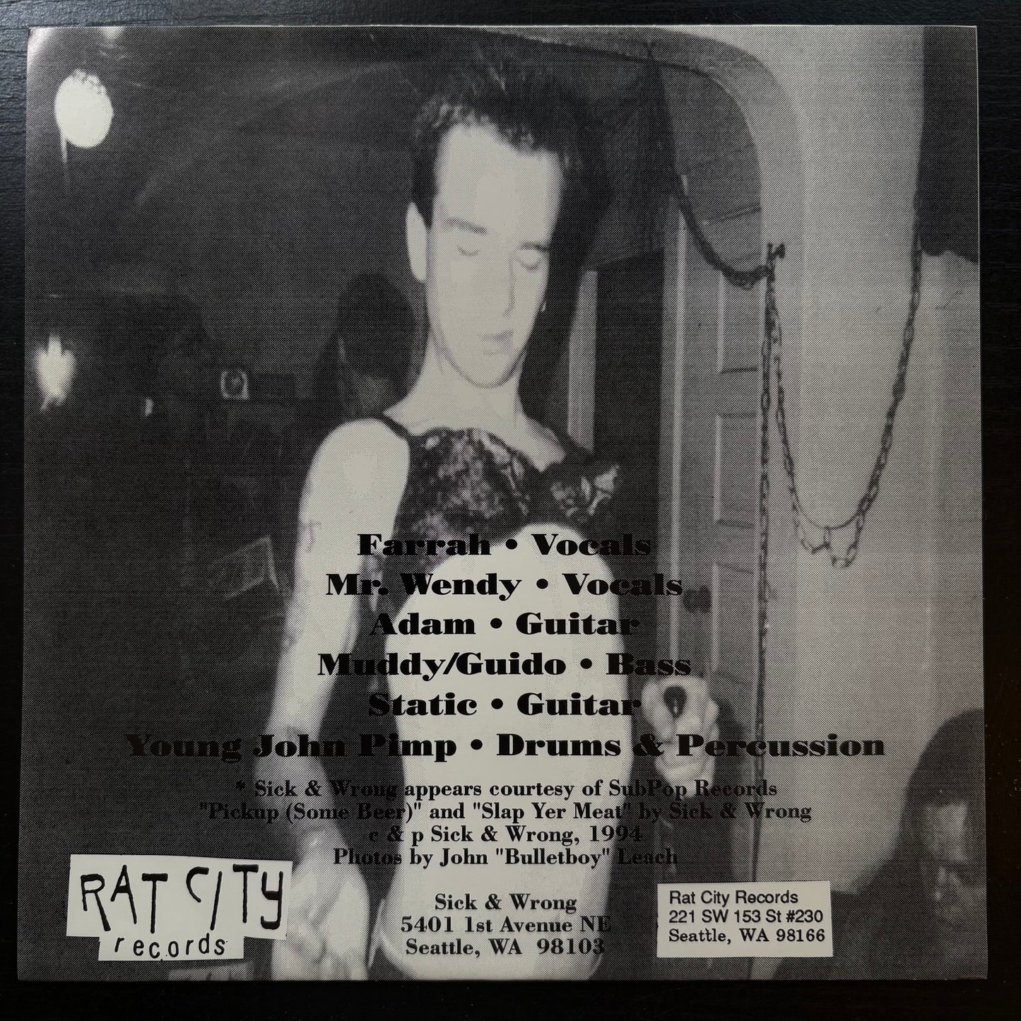 Sick & Wrong, "Slap Yer Meat" (Blue Marble 7") [VG+ Used]