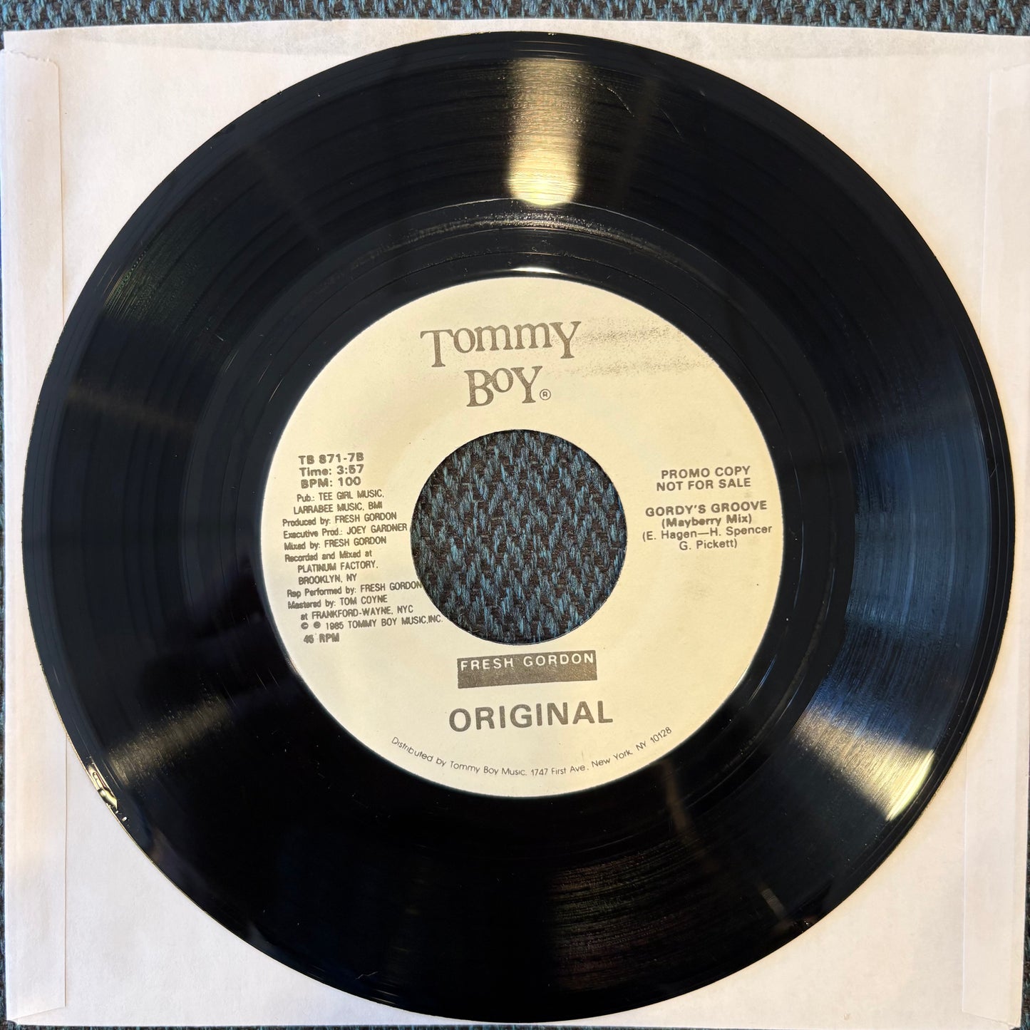 Fresh Gordon, "Gordy's Groove" (Promo 7") [VG Used]