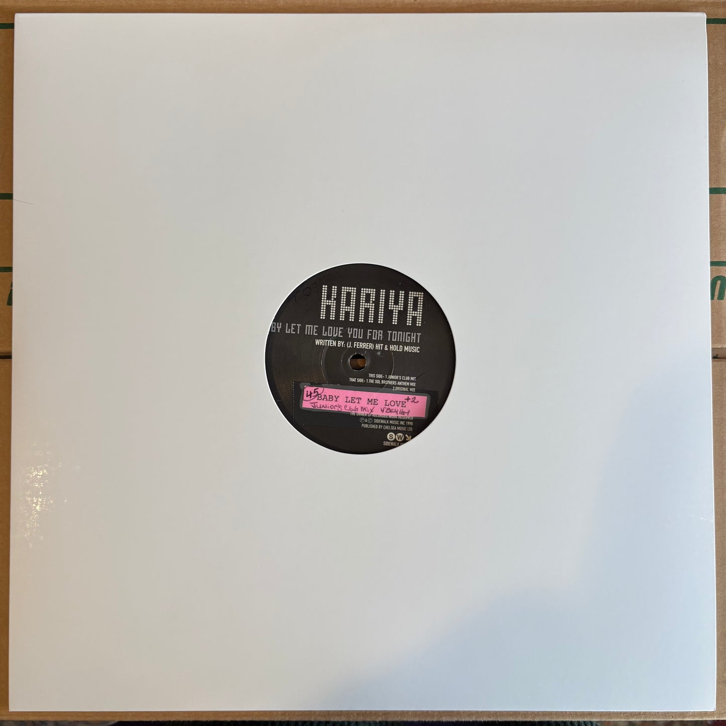 Kariya, "Let Me Love You For Tonight" (12") [VG Used]