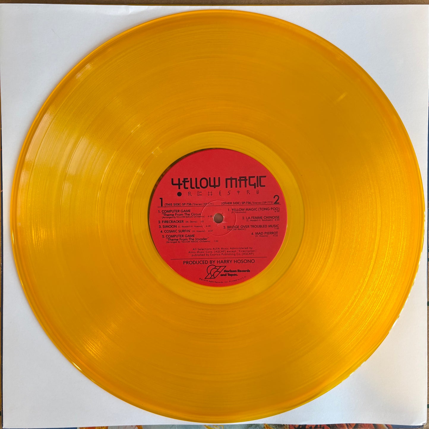 Yellow Magic Orchestra, "Yellow Magic Orchestra" (Yellow Vinyl) [VG Used]