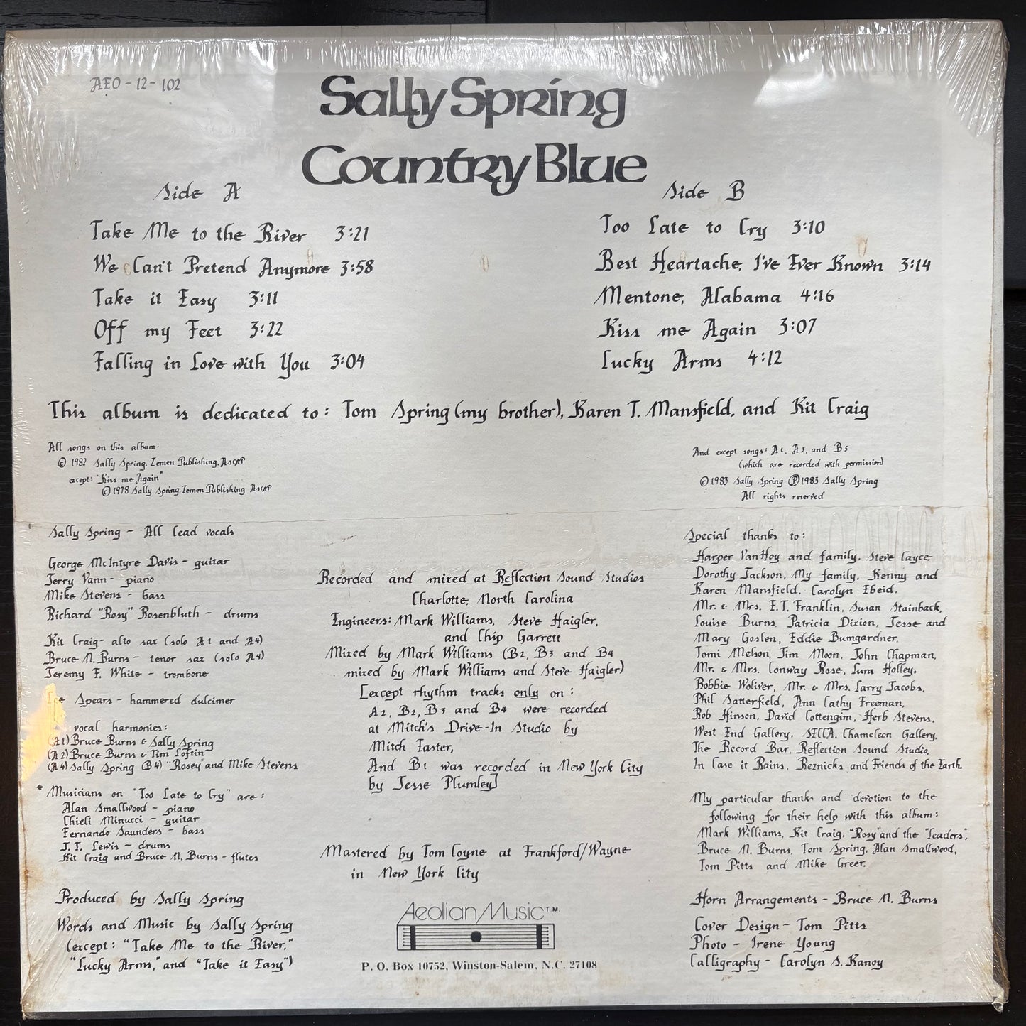 Sally Spring, "Country Blue" (Sealed) [Used]