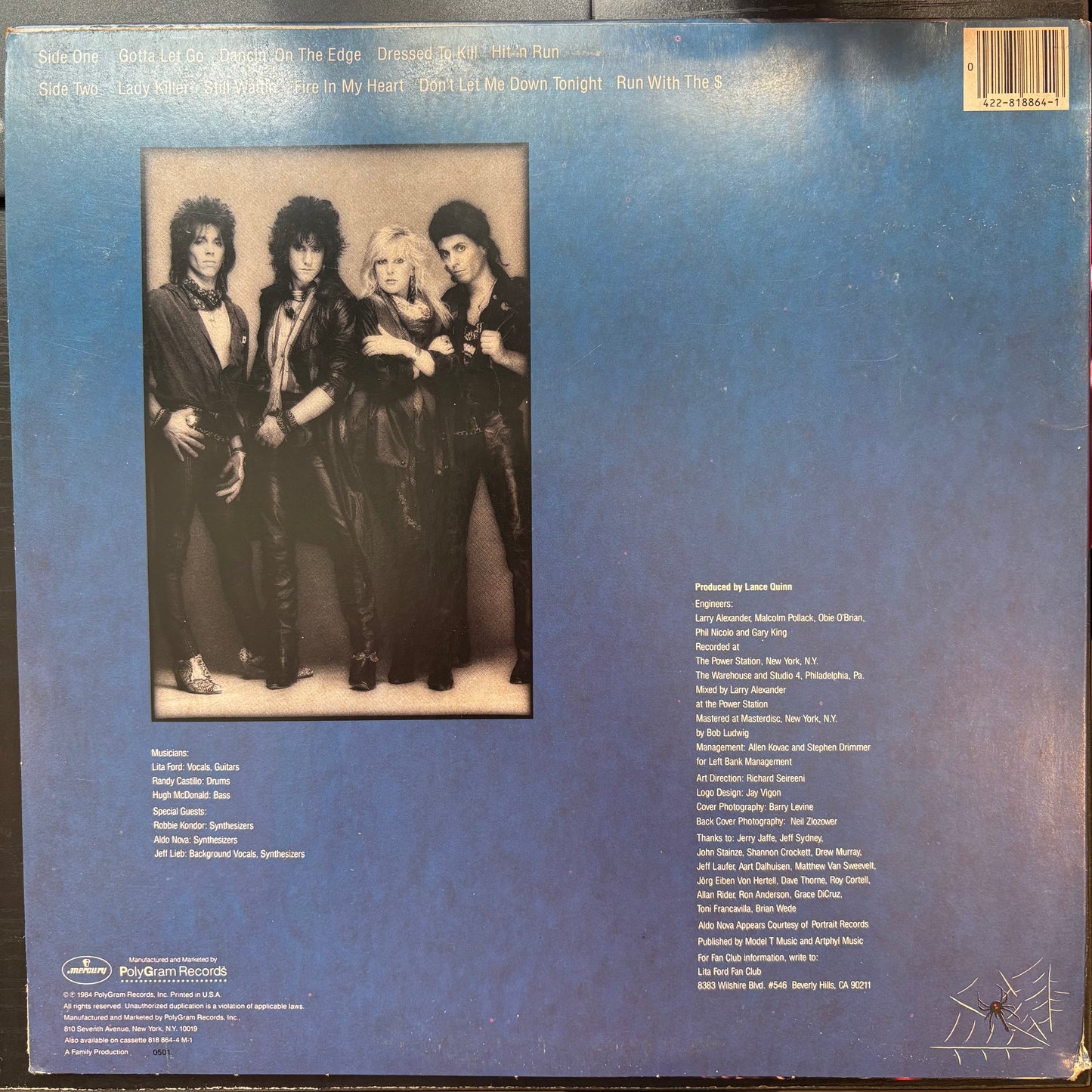 Lita Ford, "Dancin' on the Edge" [VG Used]