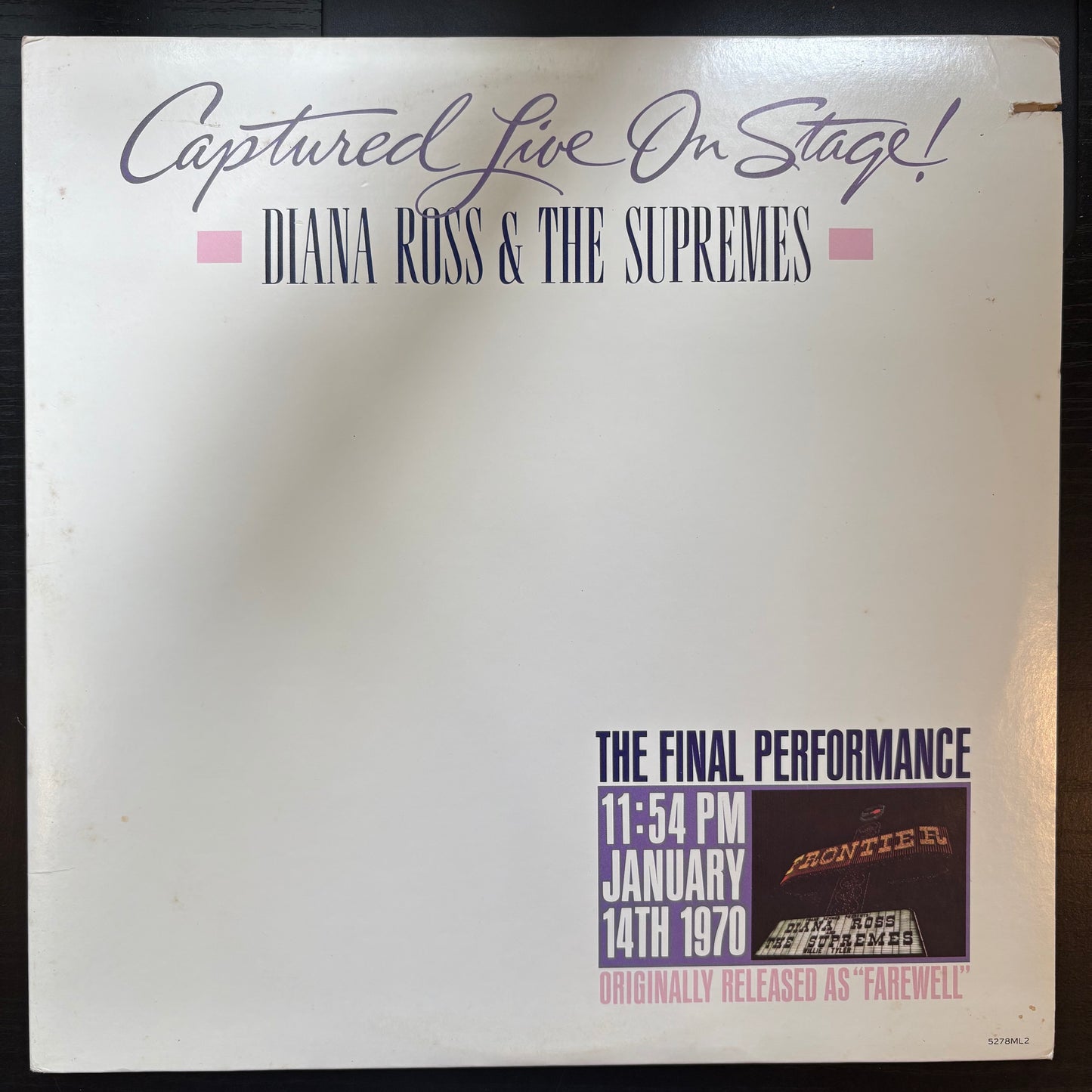 Diana Ross & The Supremes, "Captured Live on Stage!" [VG+ Used]