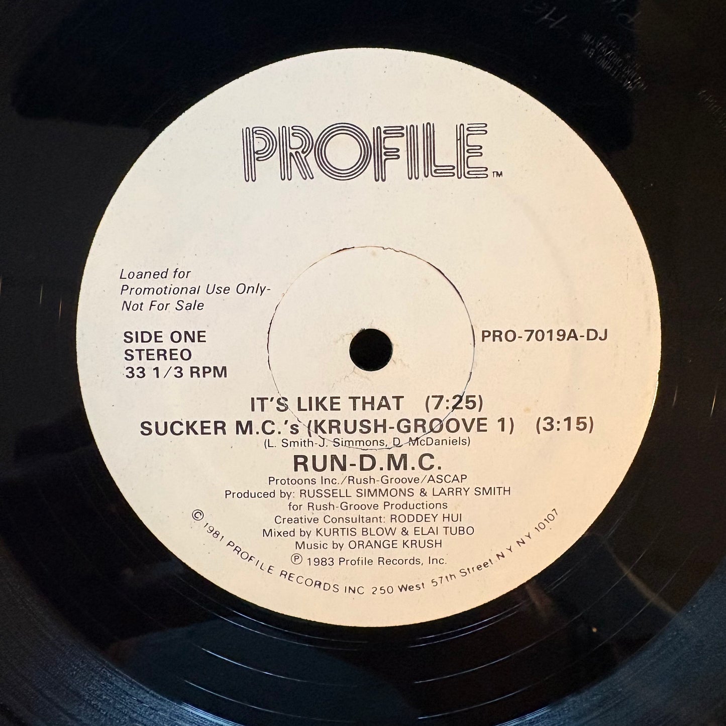 Run-D.M.C., "It's Like That" (12") (Promo) [VG- Used]