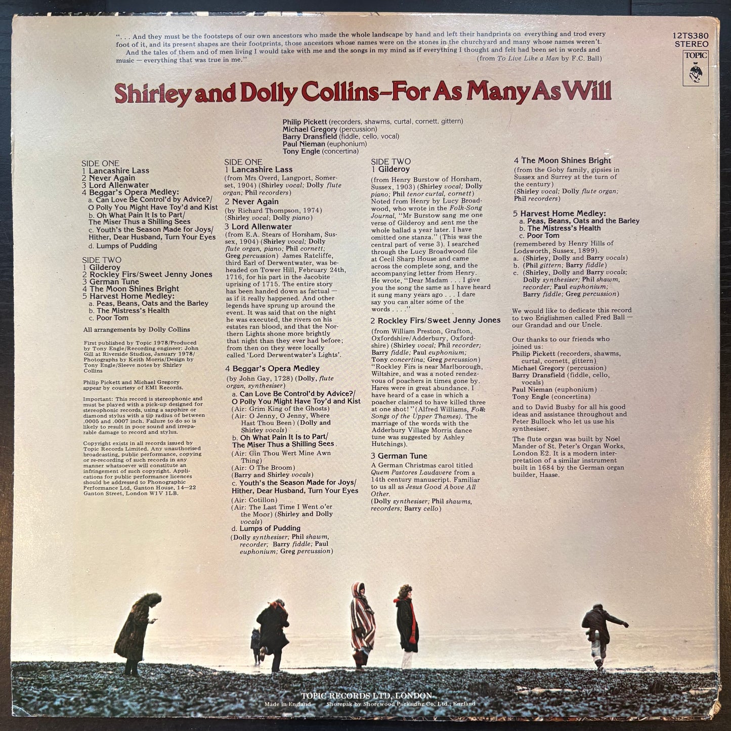 Shirley & Dolly Collins, "For As Many As Will" [VG Used]