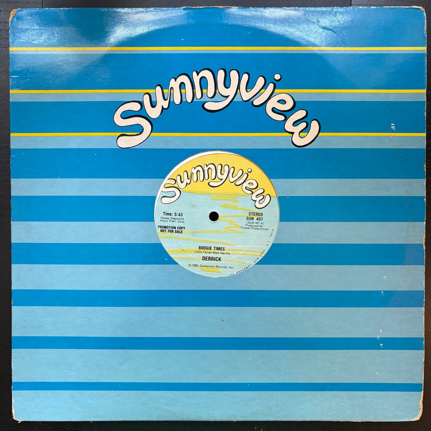 Derrick, "Boogie Times" (Promo 12") [VG Used]