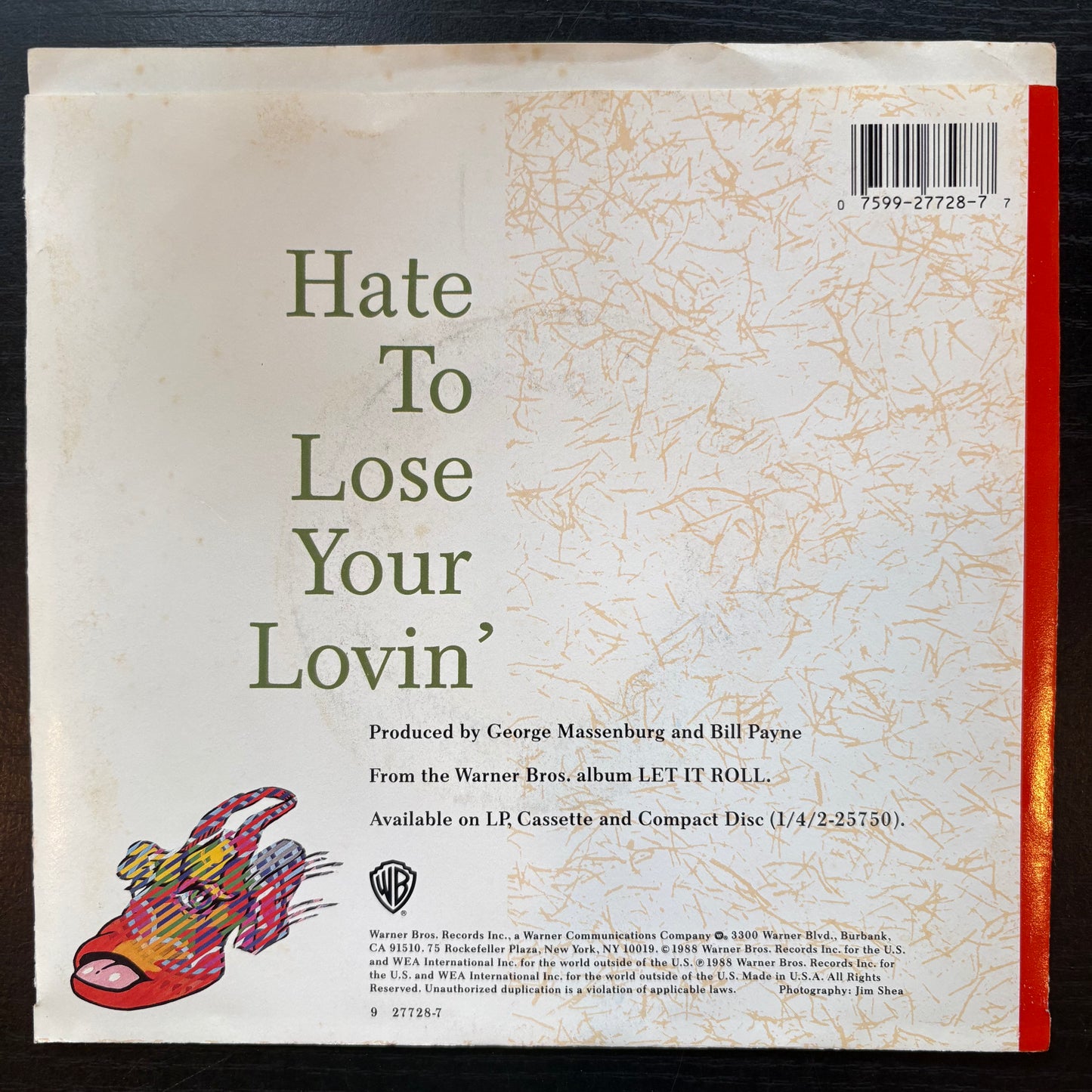 Little Feat, "Hate to Lose Your Lovin'" (7") [VG+ Used]