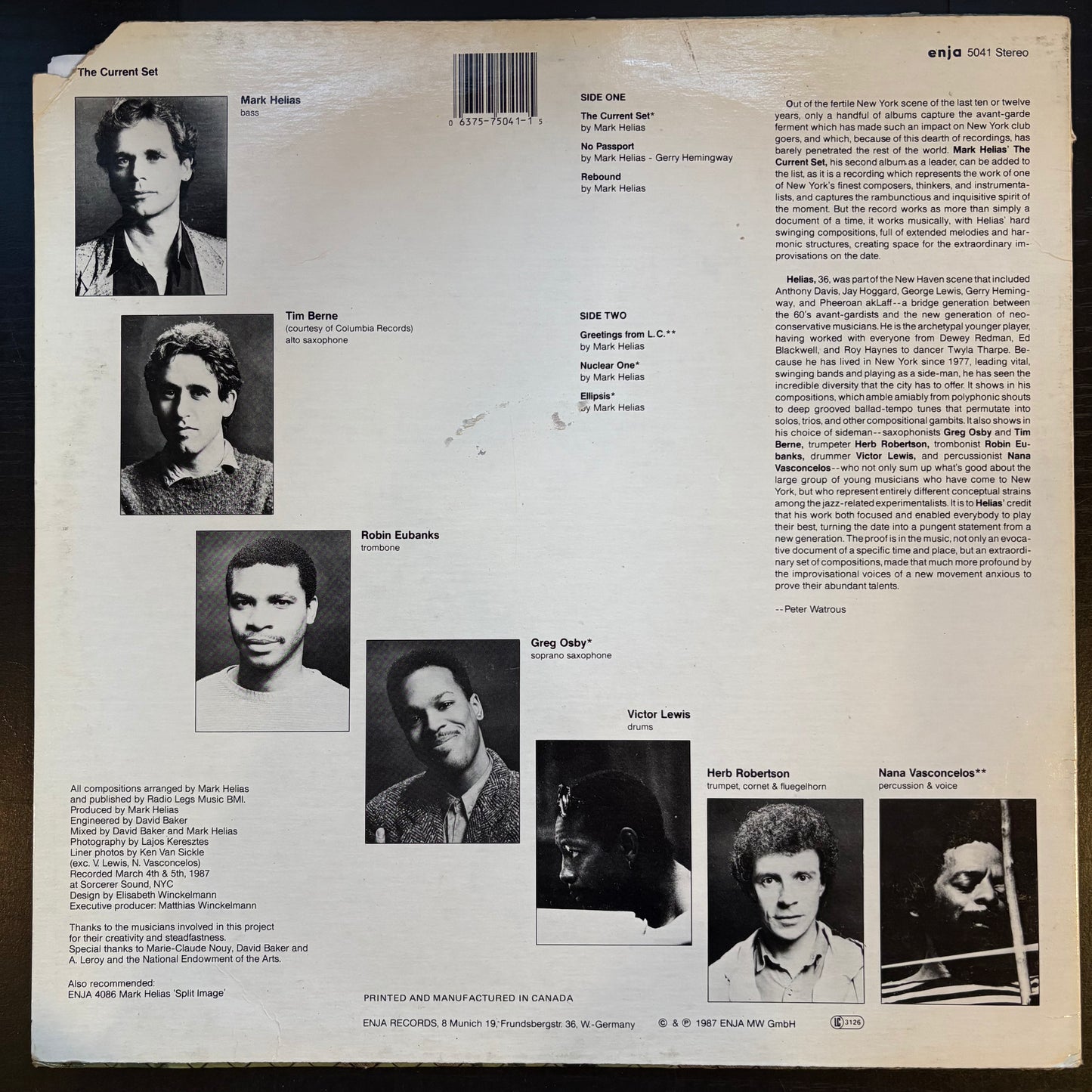 Mark Helias, "The Current Set" [VG Used]