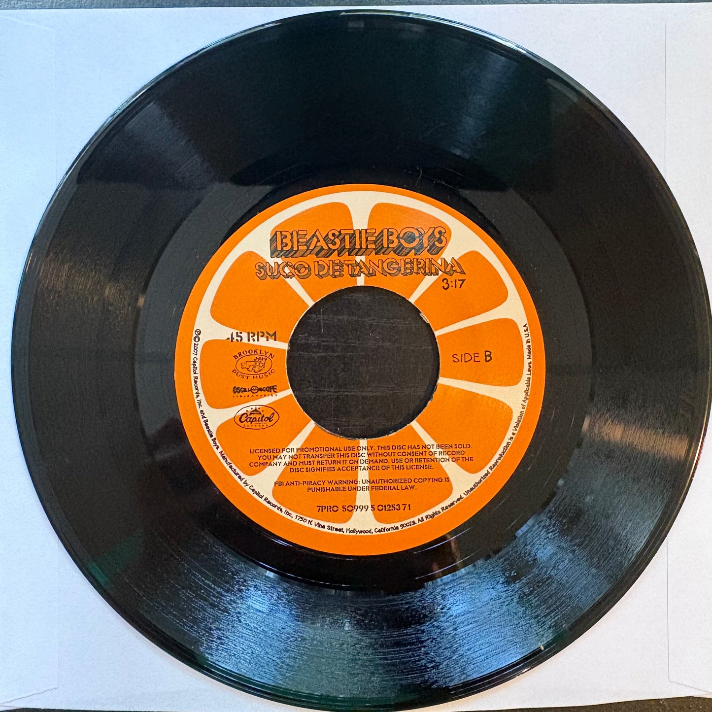 Beastie Boys, "Electric Worm" (7") (Promo) [VG Used]