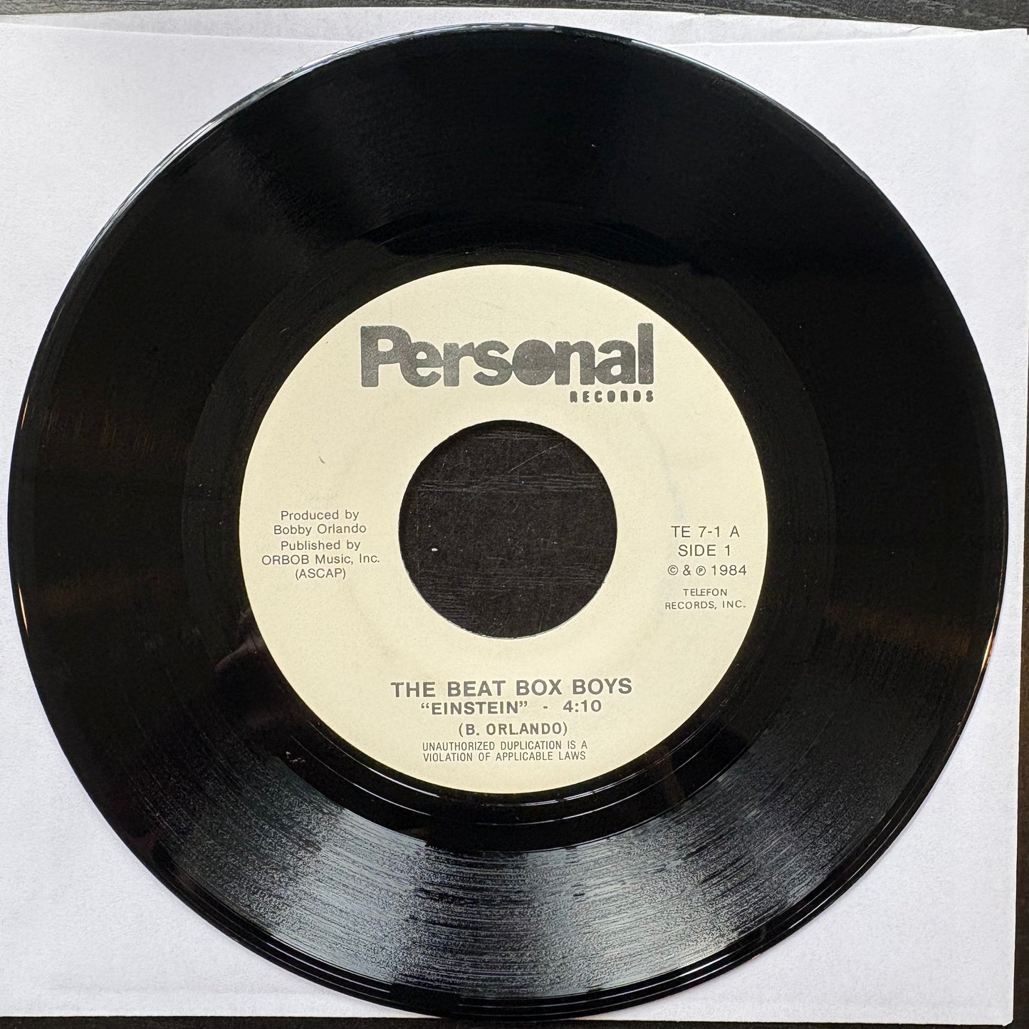 Beat Box Boys / Ian Darby, "Einstein / Break City" (7") [VG Used]