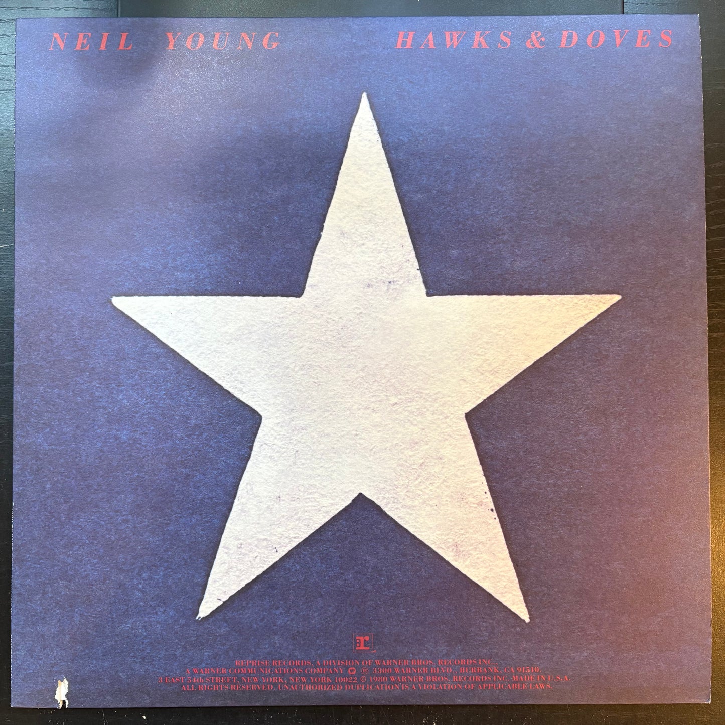 Neil Young, "Hawks & Doves" (LP) [EX Used]