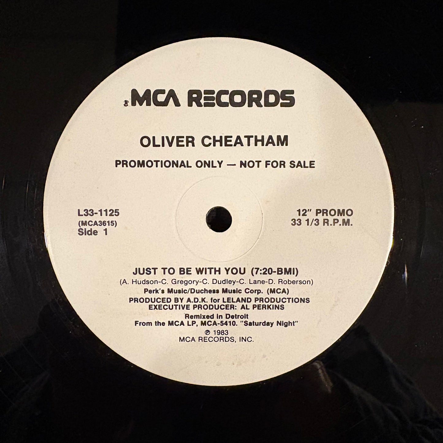Oliver Cheatham, "Just to Be With You" (Promo 12") [VG Used]