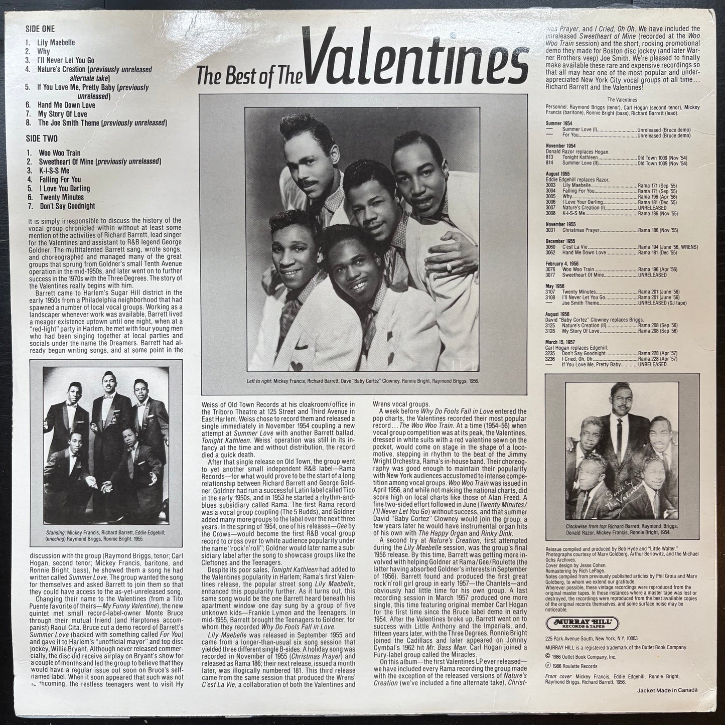 Valentines, "The Best of The Valentines" (LP) [EX Used]