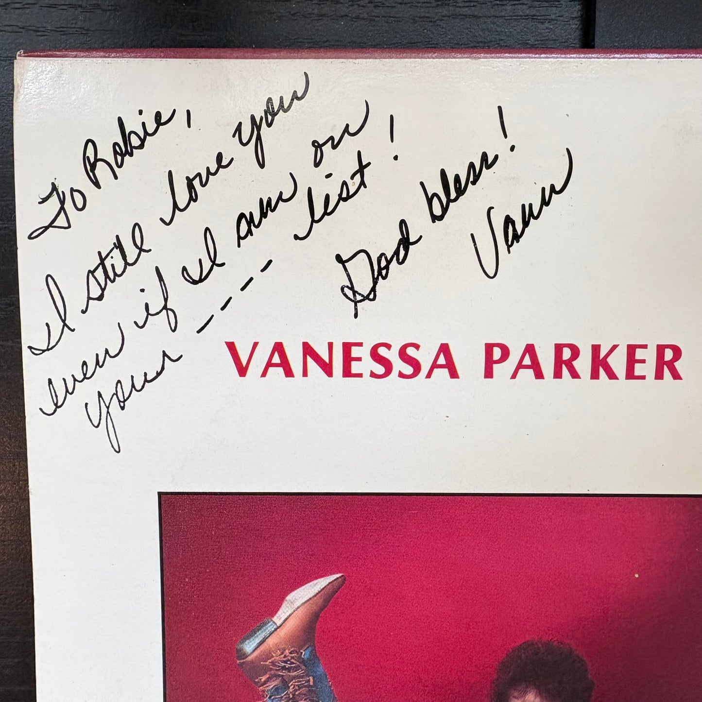 Vanessa Parker, "Somebody to Believe In" (Signed) [VG+ Used]