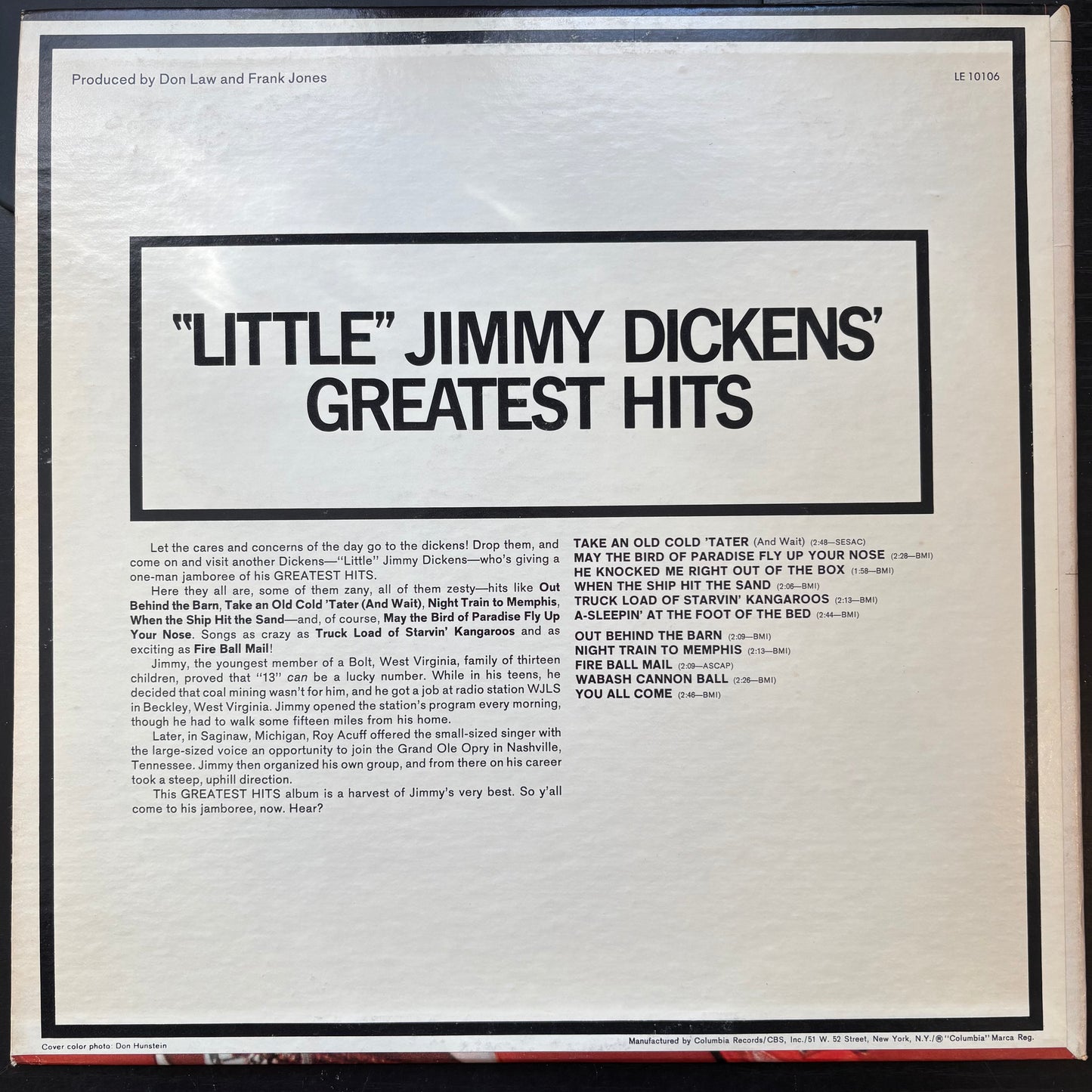 Little Jimmy Dickens, "Greatest Hits" [VG+ Used]
