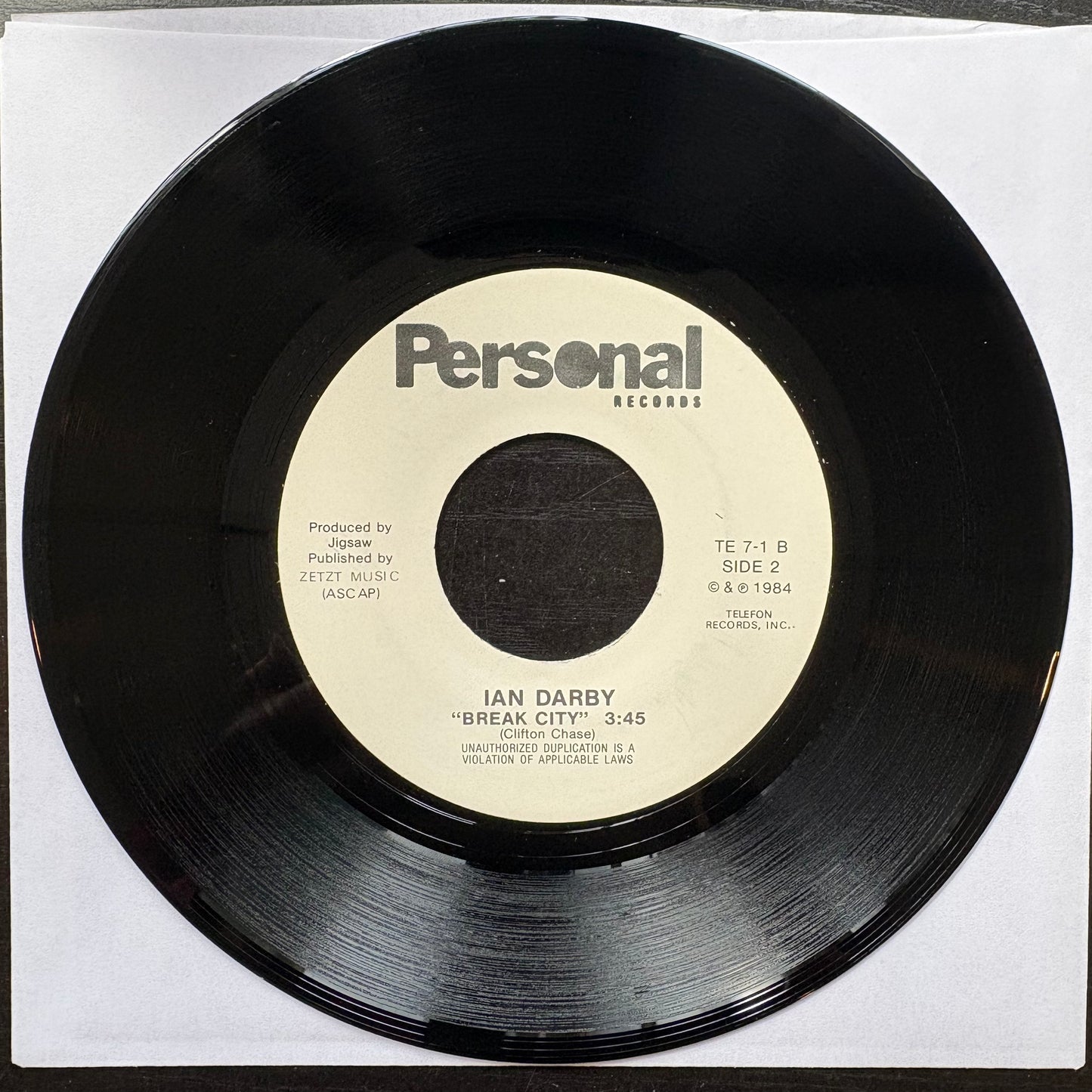 Beat Box Boys / Ian Darby, "Einstein / Break City" (7") [VG Used]