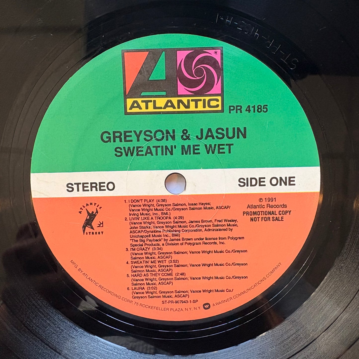 Greyson & Jasun, "Sweatin' Me Wet" (Promo) [VG- Used]
