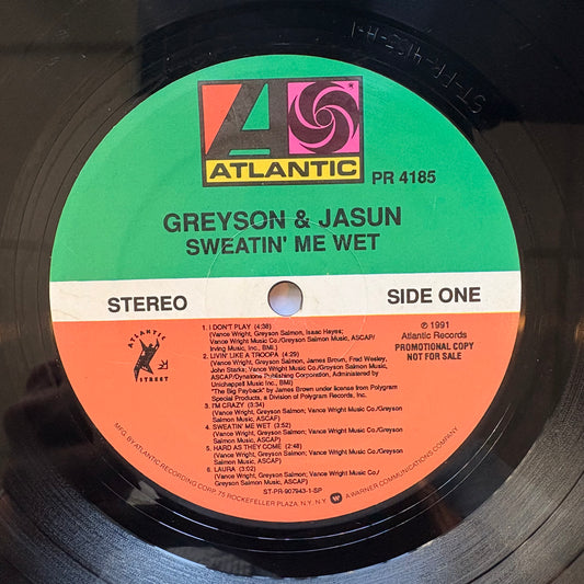Greyson & Jasun, "Sweatin' Me Wet" (Promo) [VG- Used]