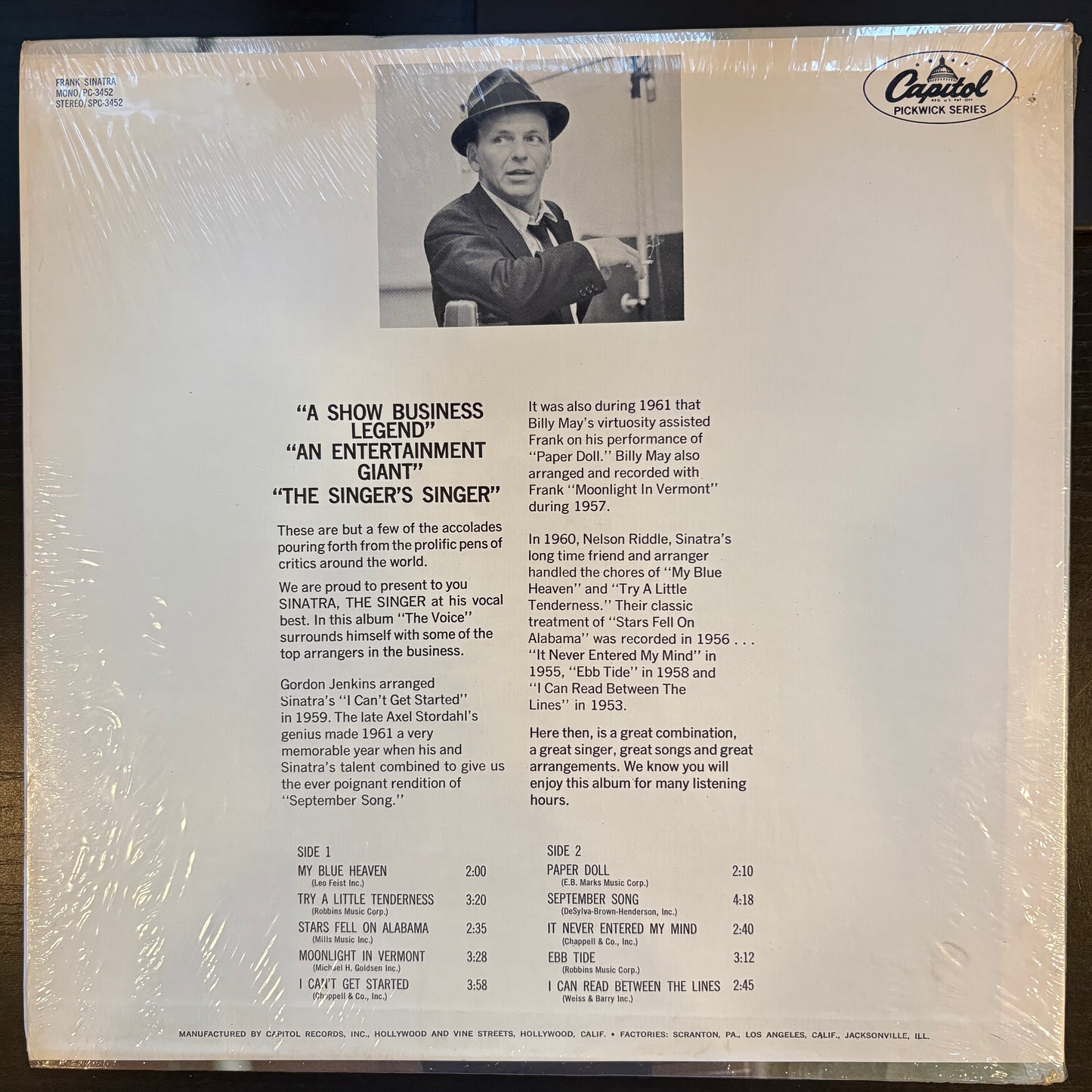 Frank Sinatra, "Try a Little Tenderness" [VG Used]
