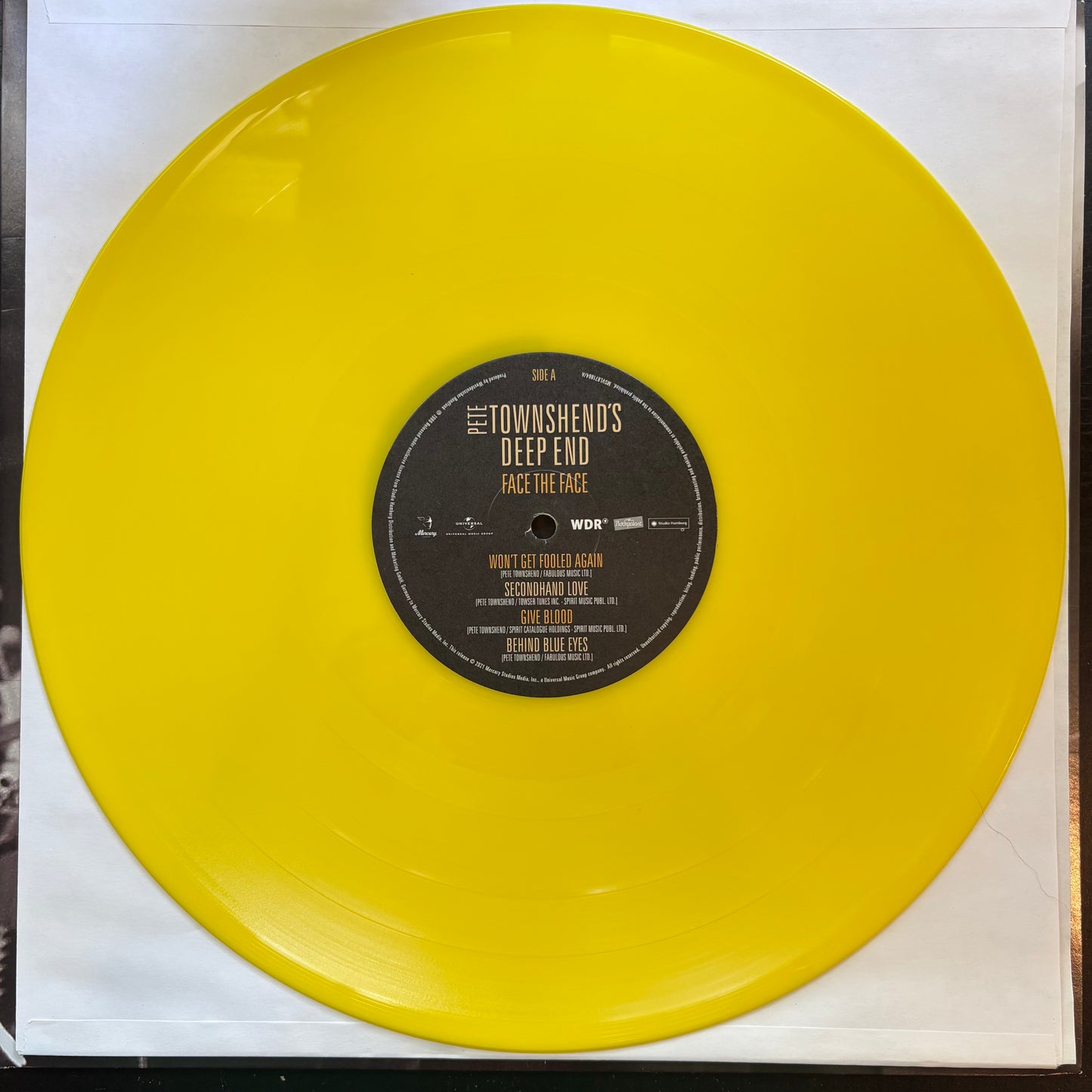 Pete Townshend's Deep End, "Face to Face" (2LP) (Yellow Vinyl) [VG Used]