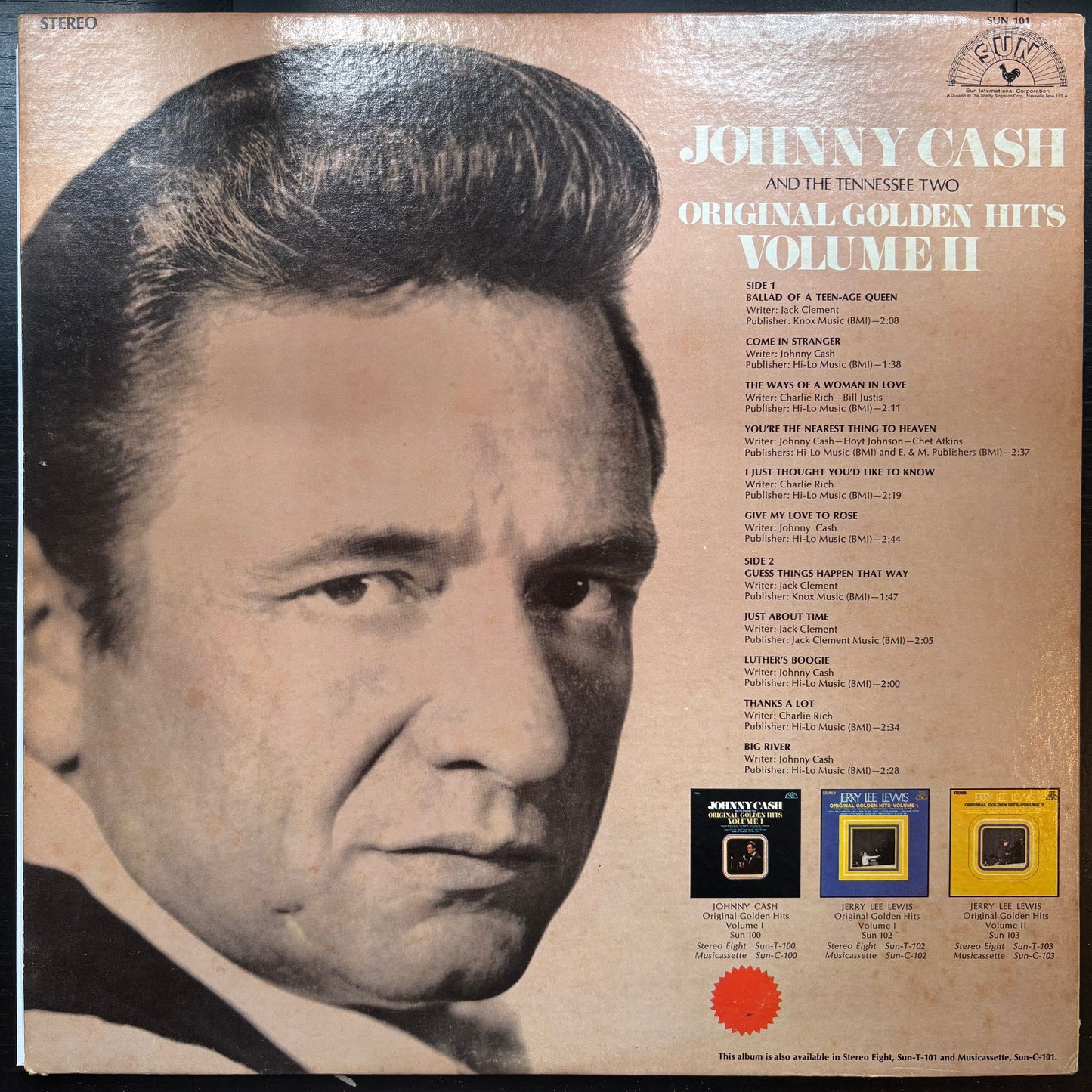 Johnny Cash & The Tennessee Two, "Original Golden Hits Vol. 2" [VG Used]