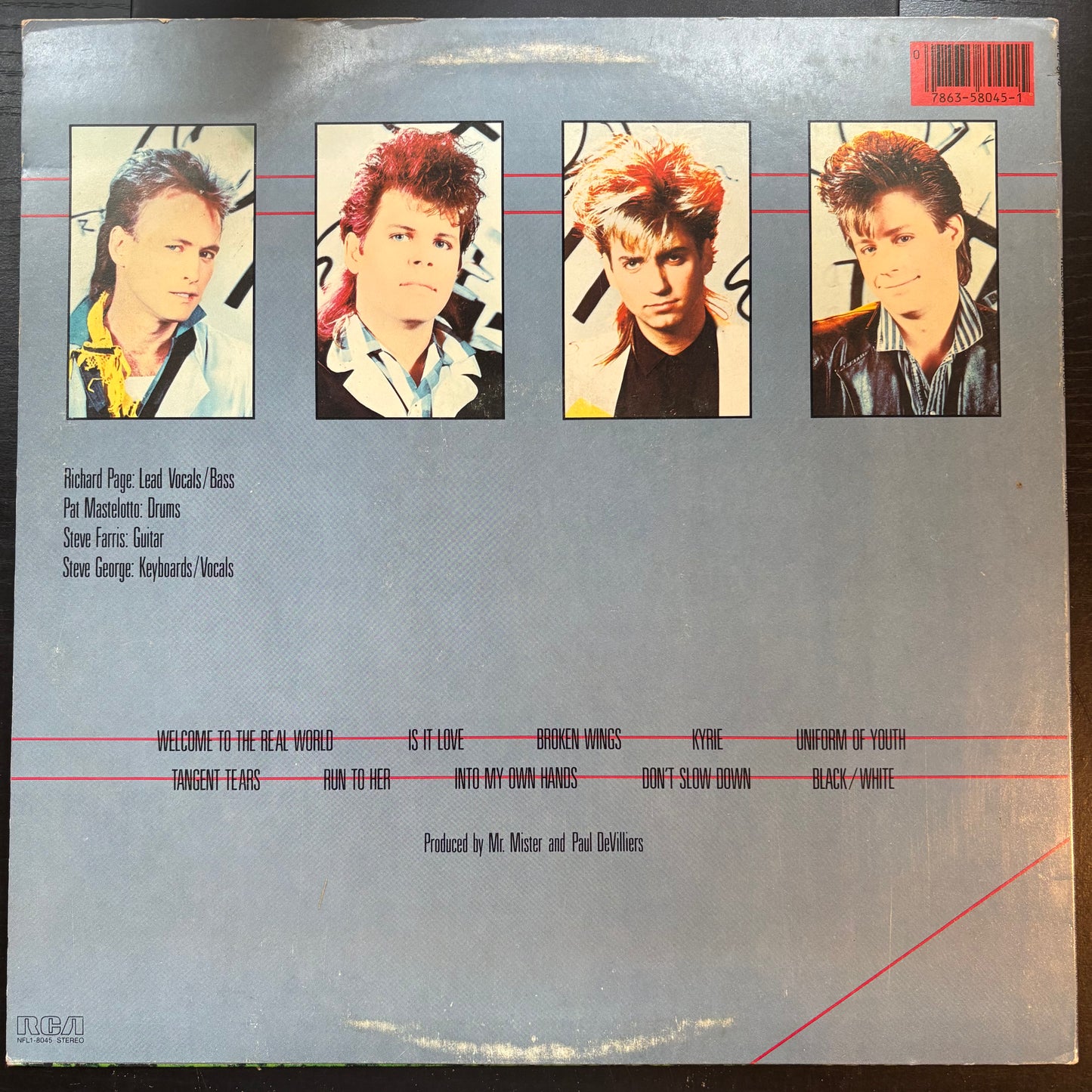 Mr. Mister, "Welcome to the Real World" (LP) [VG Used]