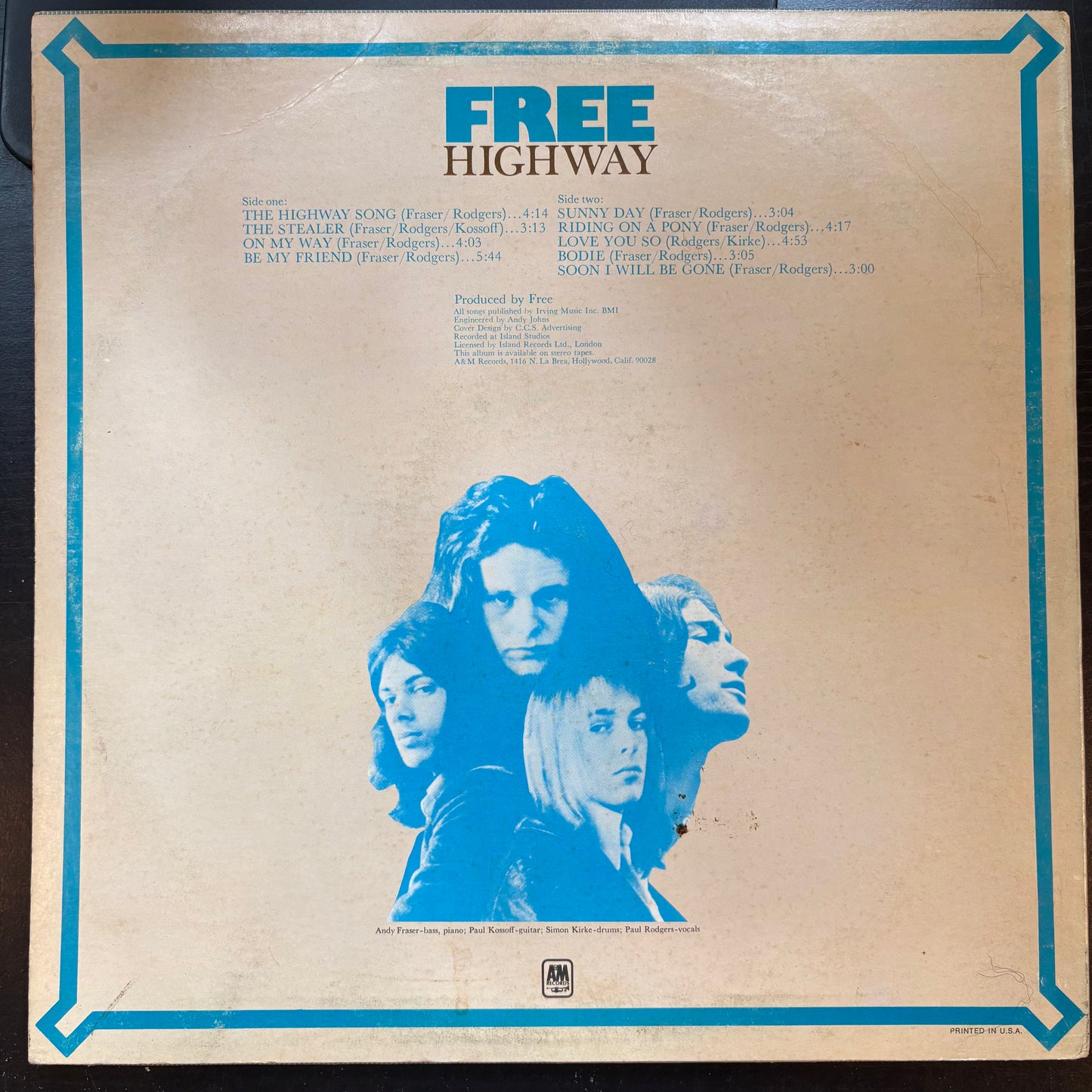 Free, "Highway" (LP) [VG Used]