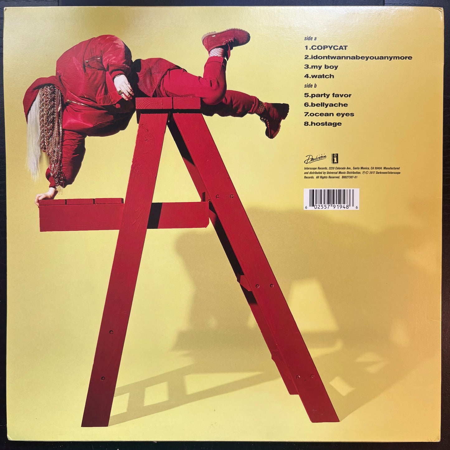 Billie Eilish, "Dont Smile at Me" (Red Vinyl) [VG Used]