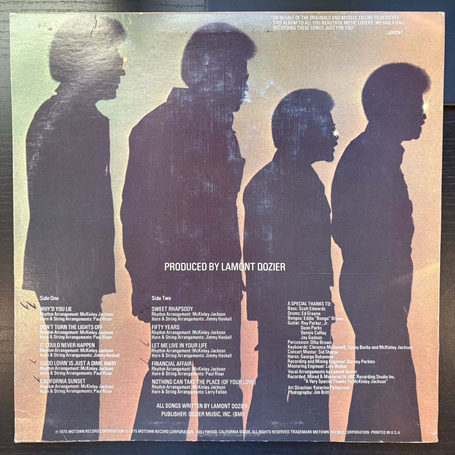 Originals, "California Sunset" [VG Used]