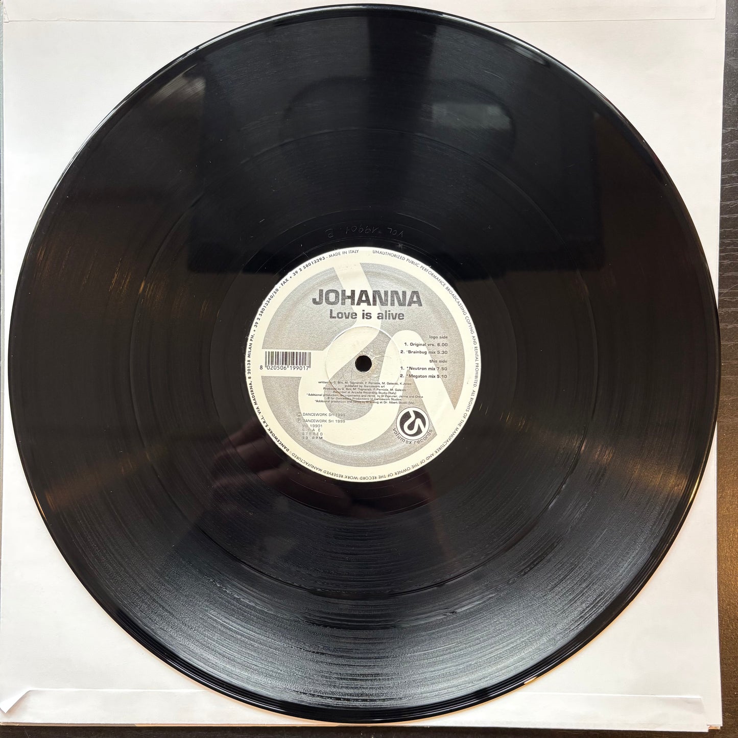 Johanna, "Love Is Alive" (12") [VG Used]