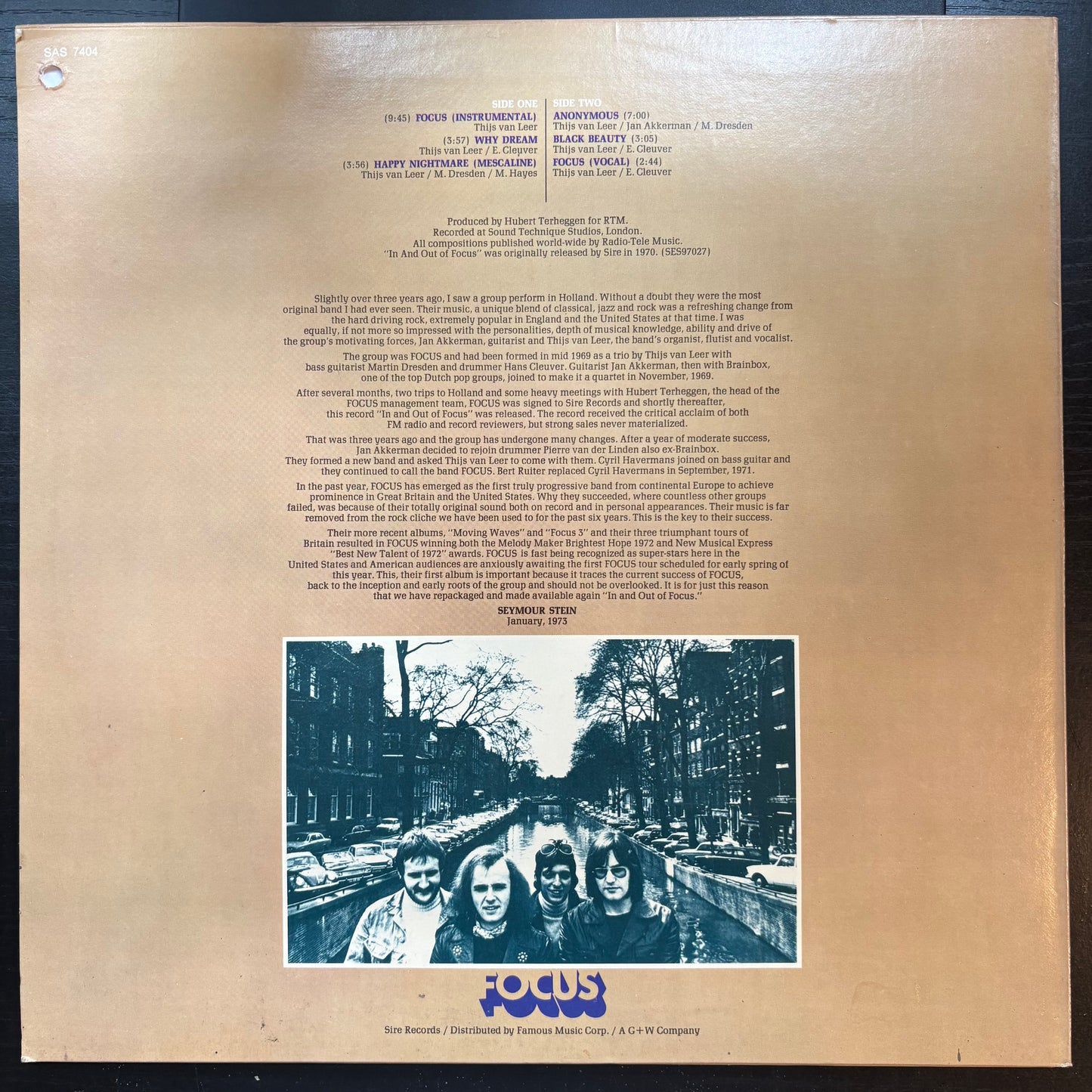 Focus, "In and Out of Focus" [VG Used]