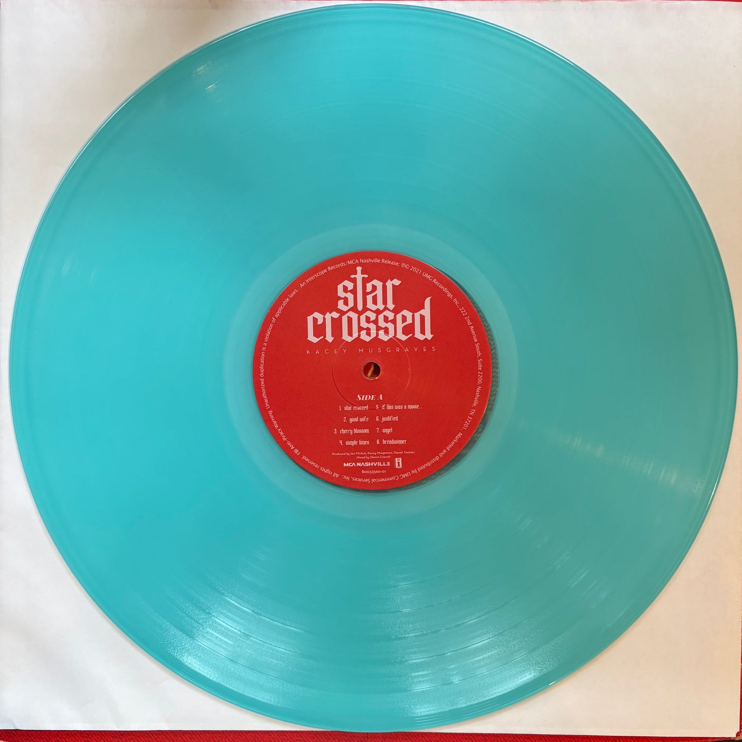 Kacey Musgraves, "Star-Crossed" (LP) (Blue Translucent) [VG Used]