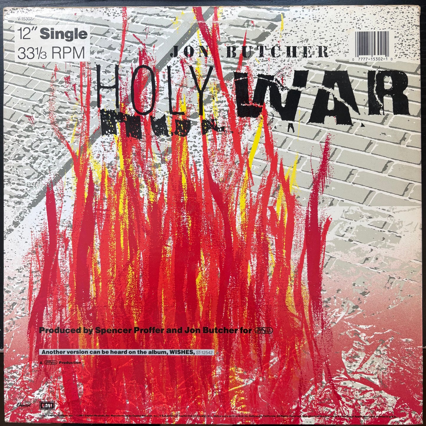 Jon Butcher, "Holy War" (12") [VG+ Used