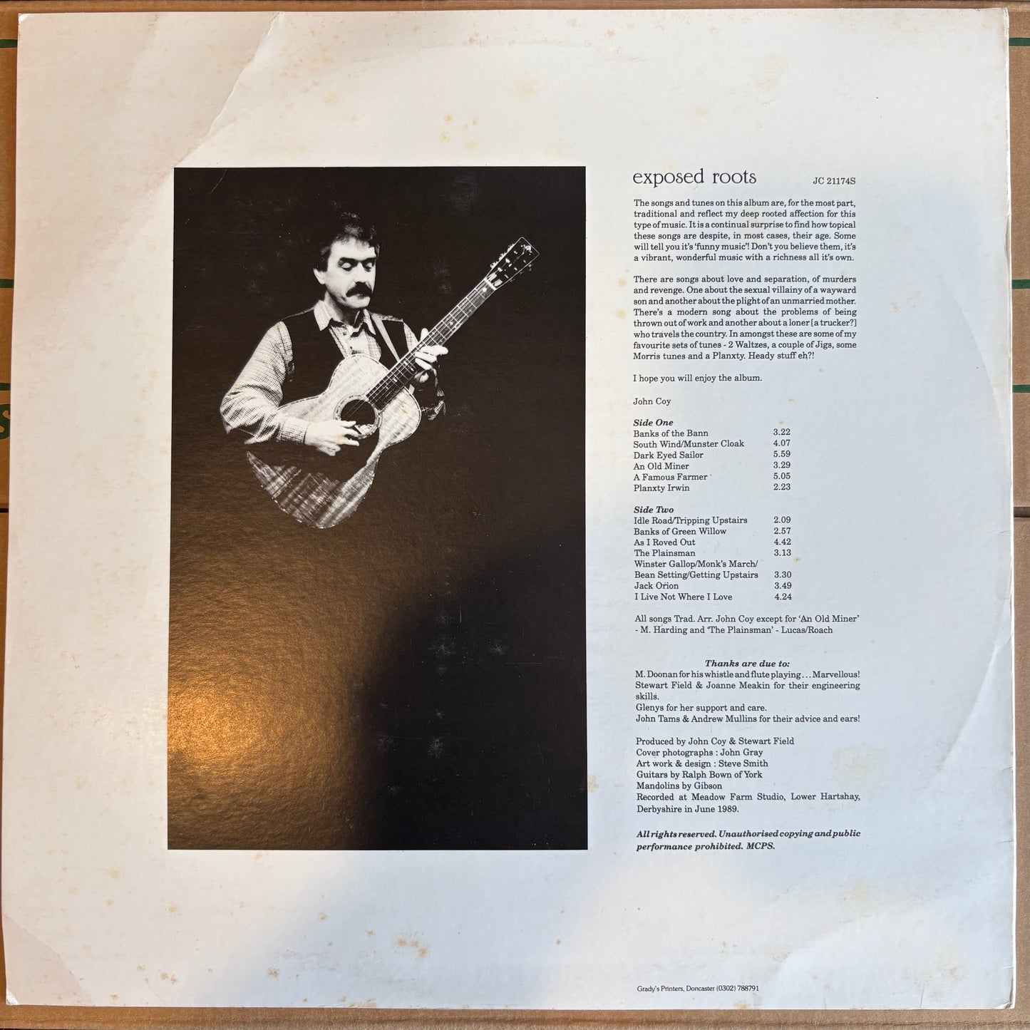 John Coy, "Exposed Roots" [VG Used]