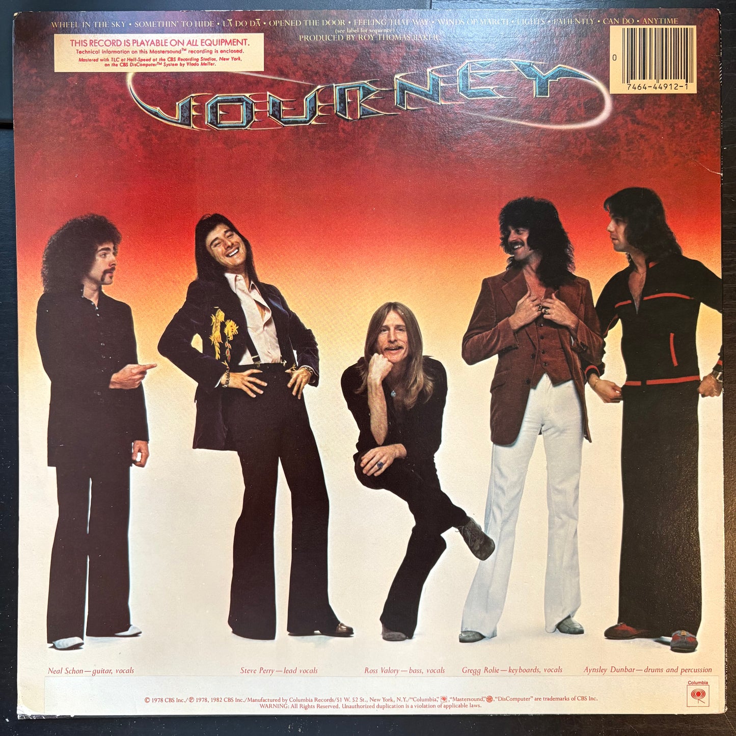 Journey, "Infinity" (LP) (Half-Speed Mastered) [VG Used]