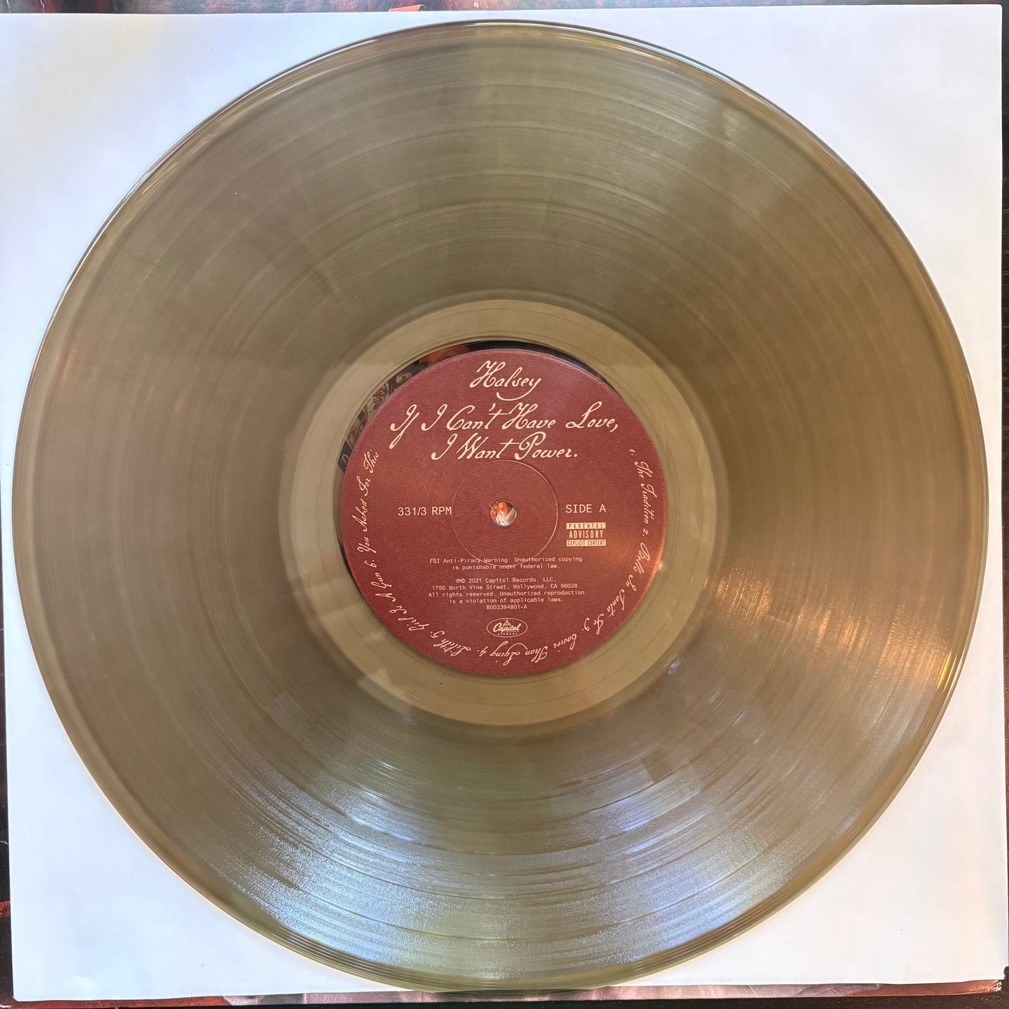 Halsey, "If I Can't Have Love, I Want Power" (Transparent Grey Vinyl) [EX Used]