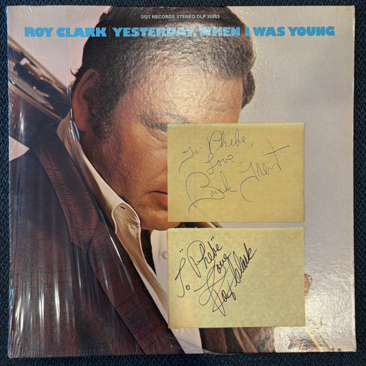 Roy Clark, "Yesterday, When I Was Young" (Signed Notes) [VG Used]