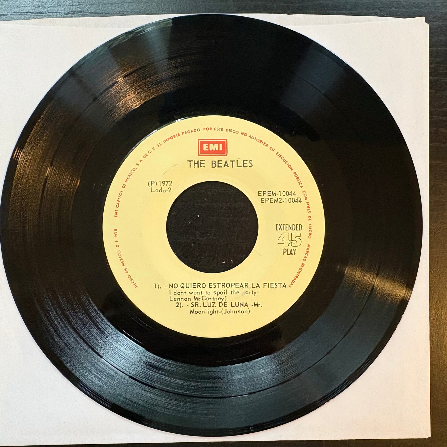 Beatles, "Musica De Rock" (7") (Mexico) [VG Used]