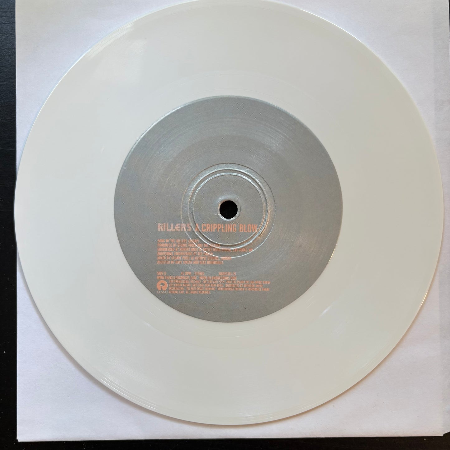Killers, "Human" (7") (White Vinyl) [VG+ Used]