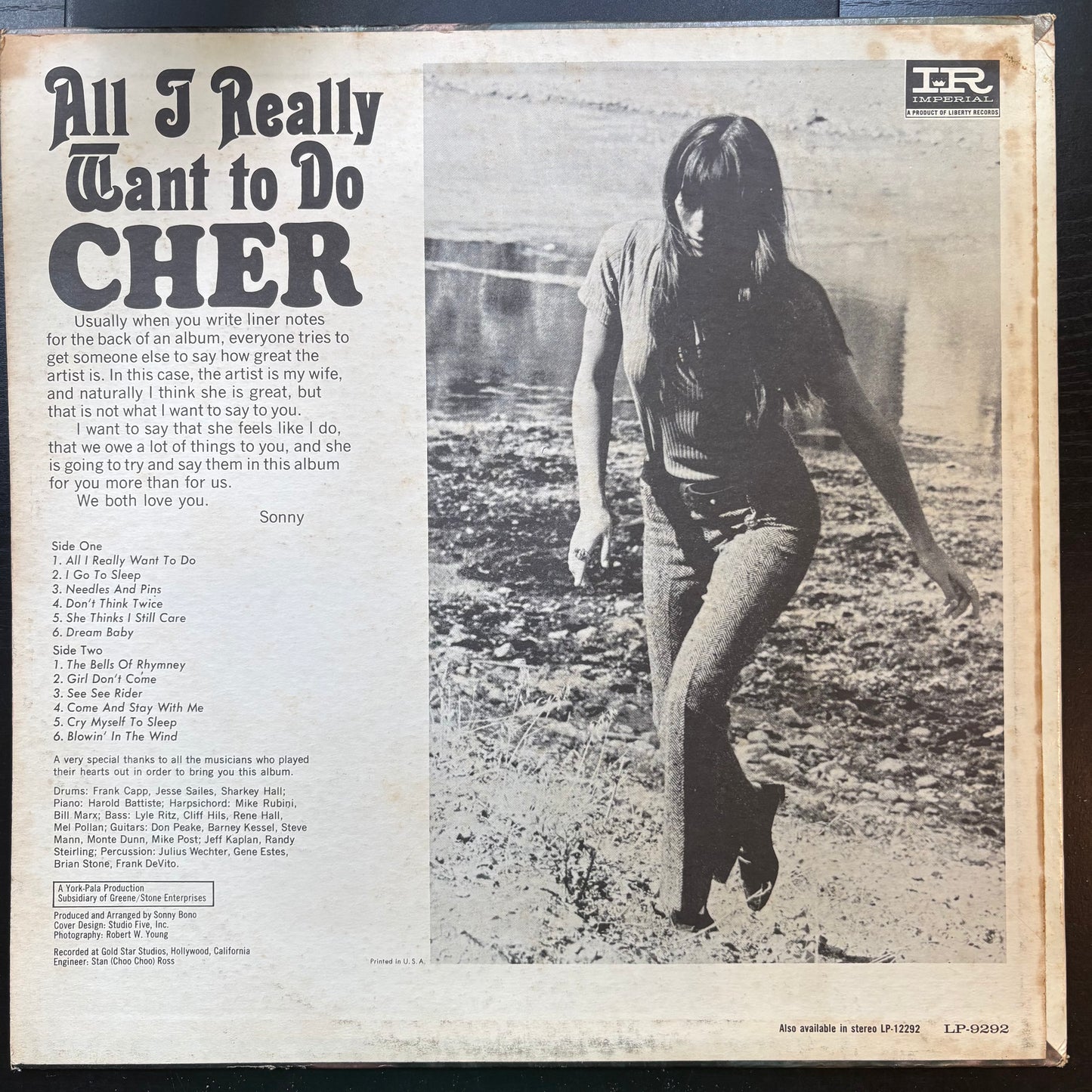 Cher, "All I Really Want to Do" (Mono) [VG+ Used]