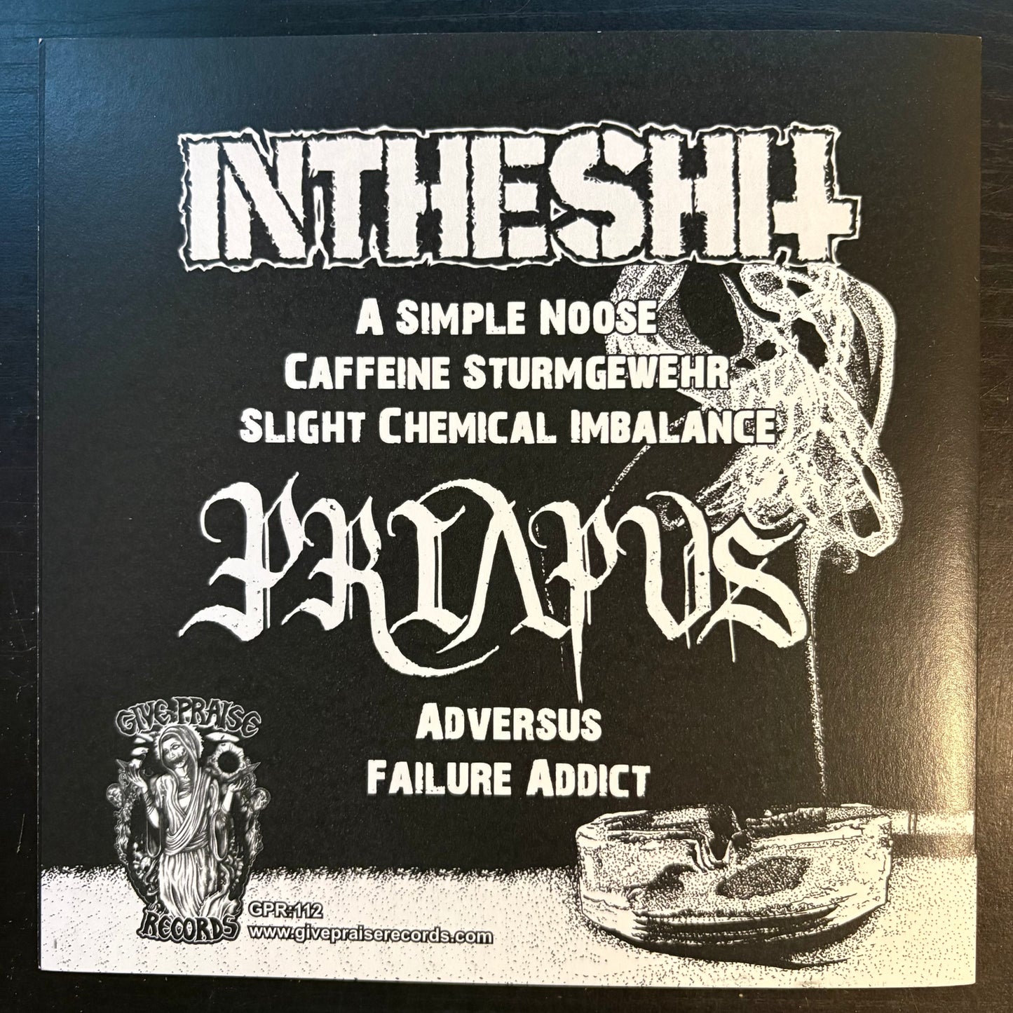 Priapus / Intheshit, "Split" (7") [EX Used]