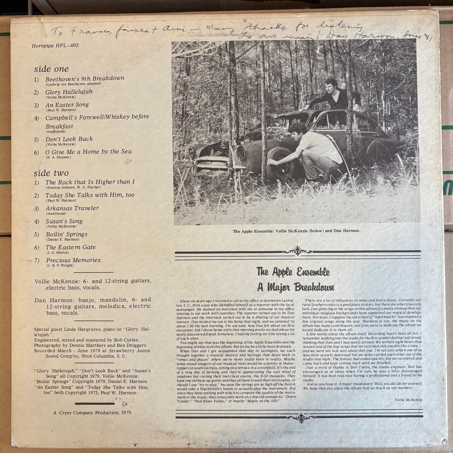 Apple Ensemble, "A Major Breakdown" (Signed) [VG Used]